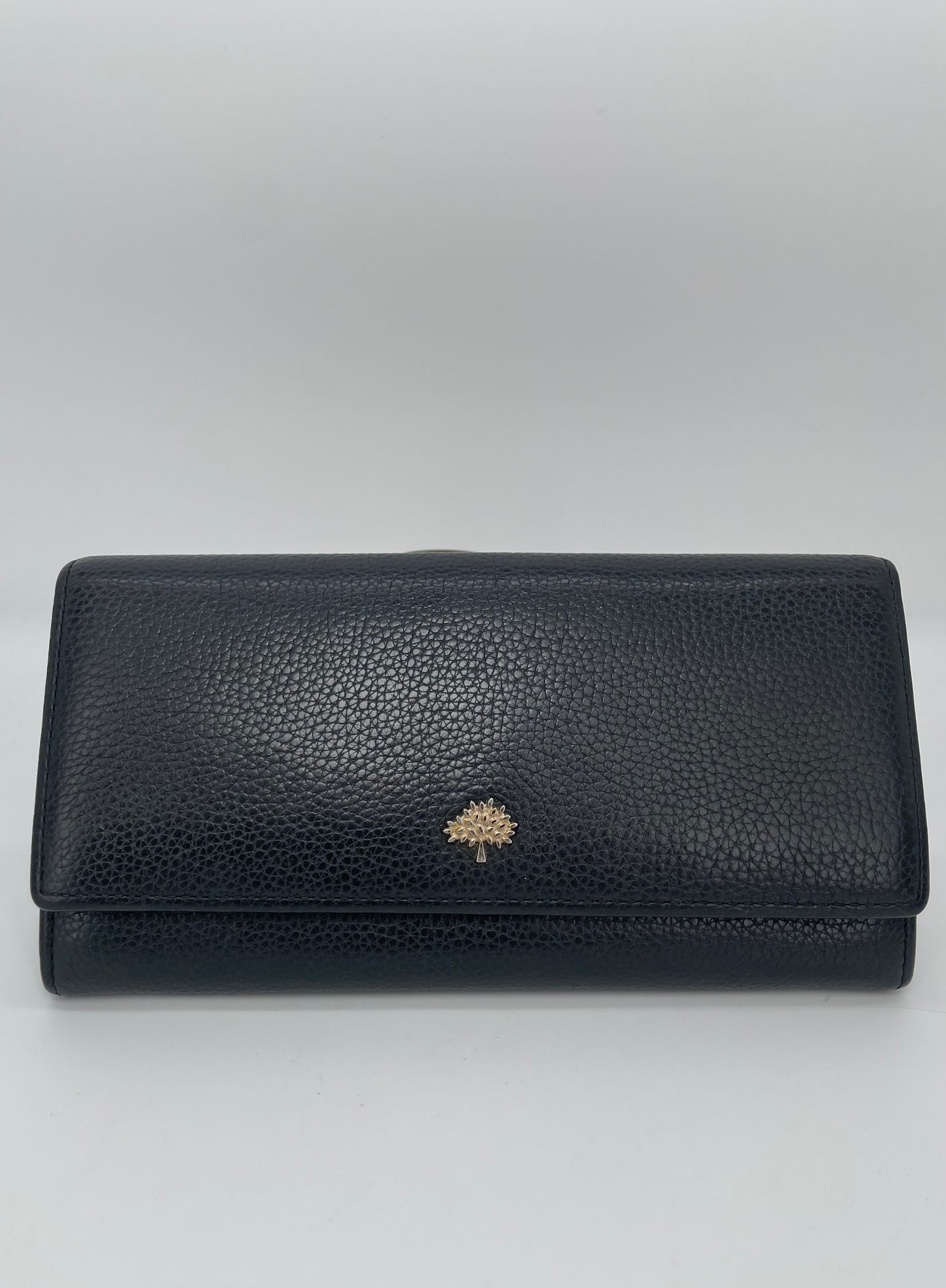 Preloved Mulberry Continental Tree Classic Grain Wallet