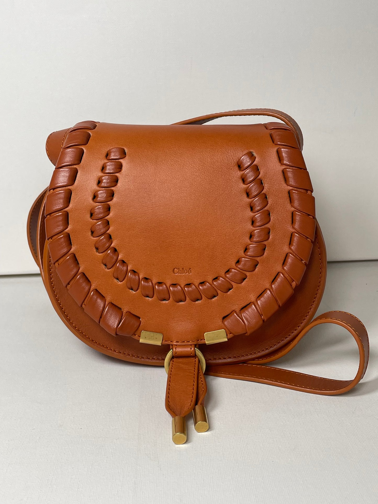 Preloved Chloe Marcie Oversized Stitched Crossbody Bag, Small