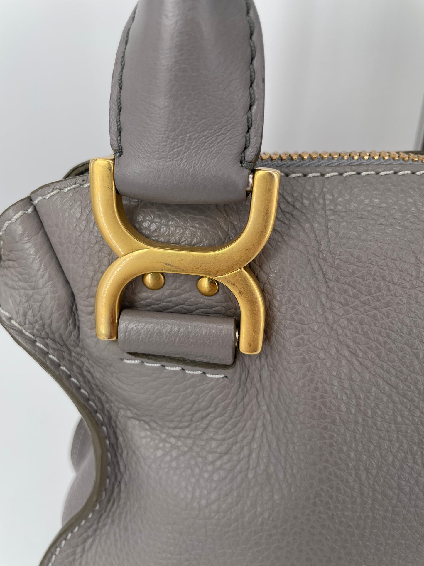 Preloved Chloe Marcie Satchel Bag with Long Strap, Small