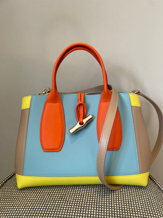Preloved Longchamp Le Roseau Top Handle Bag