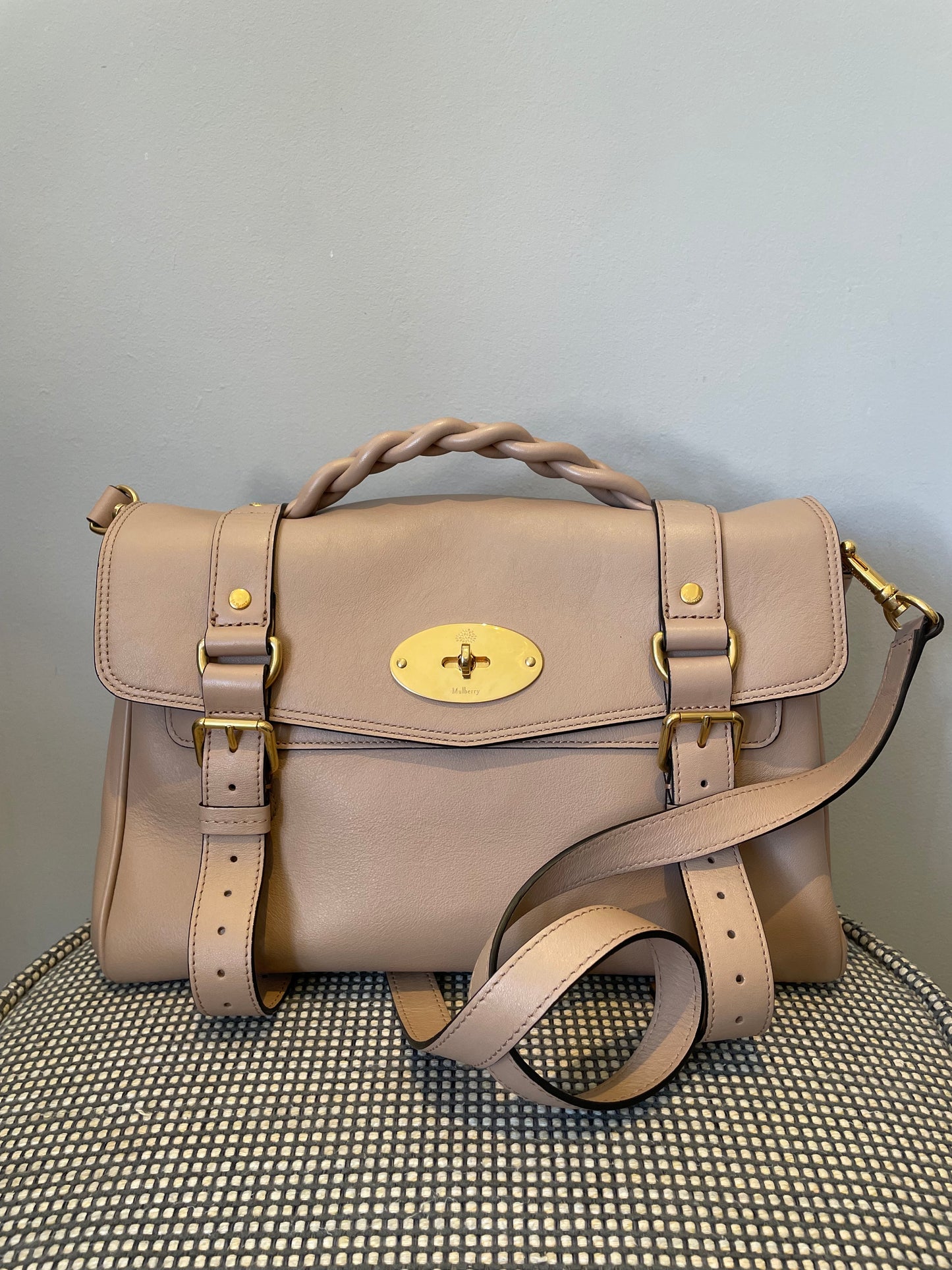 Preloved Mulberry Alexa Satchel Bag, Regular