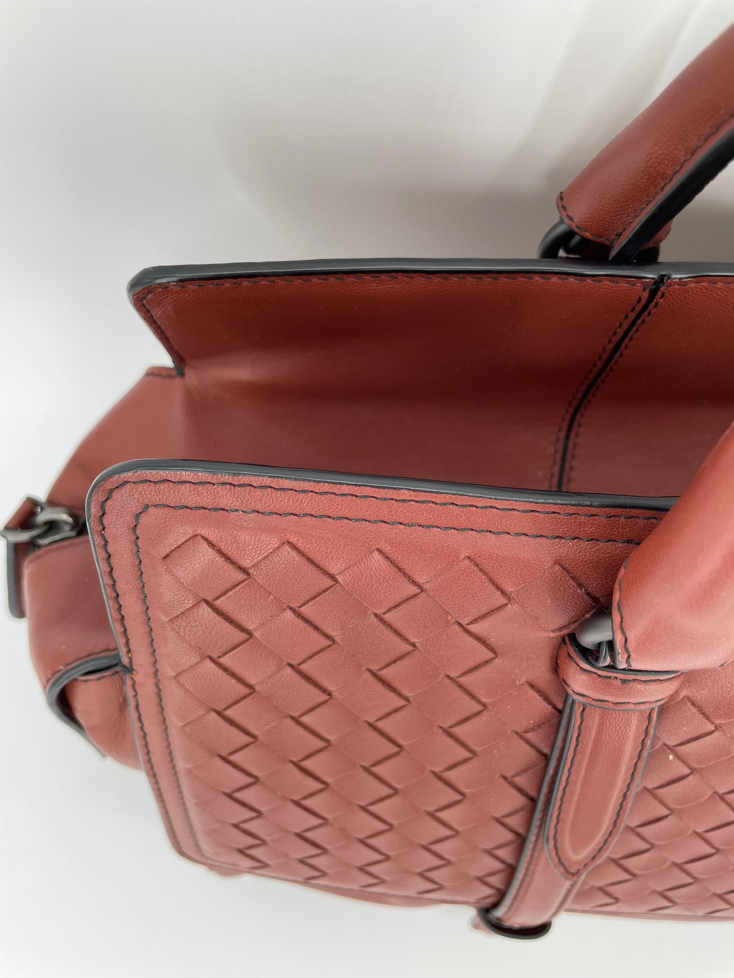 Preloved Bottega Veneta Nappa Intrecciato Monaco Satchel, Medium