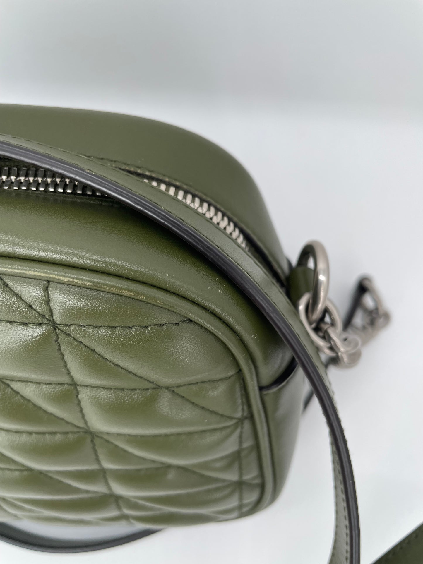 Preloved Gucci Quilted Leather Geometric Marmont Crossbody Bag, Small