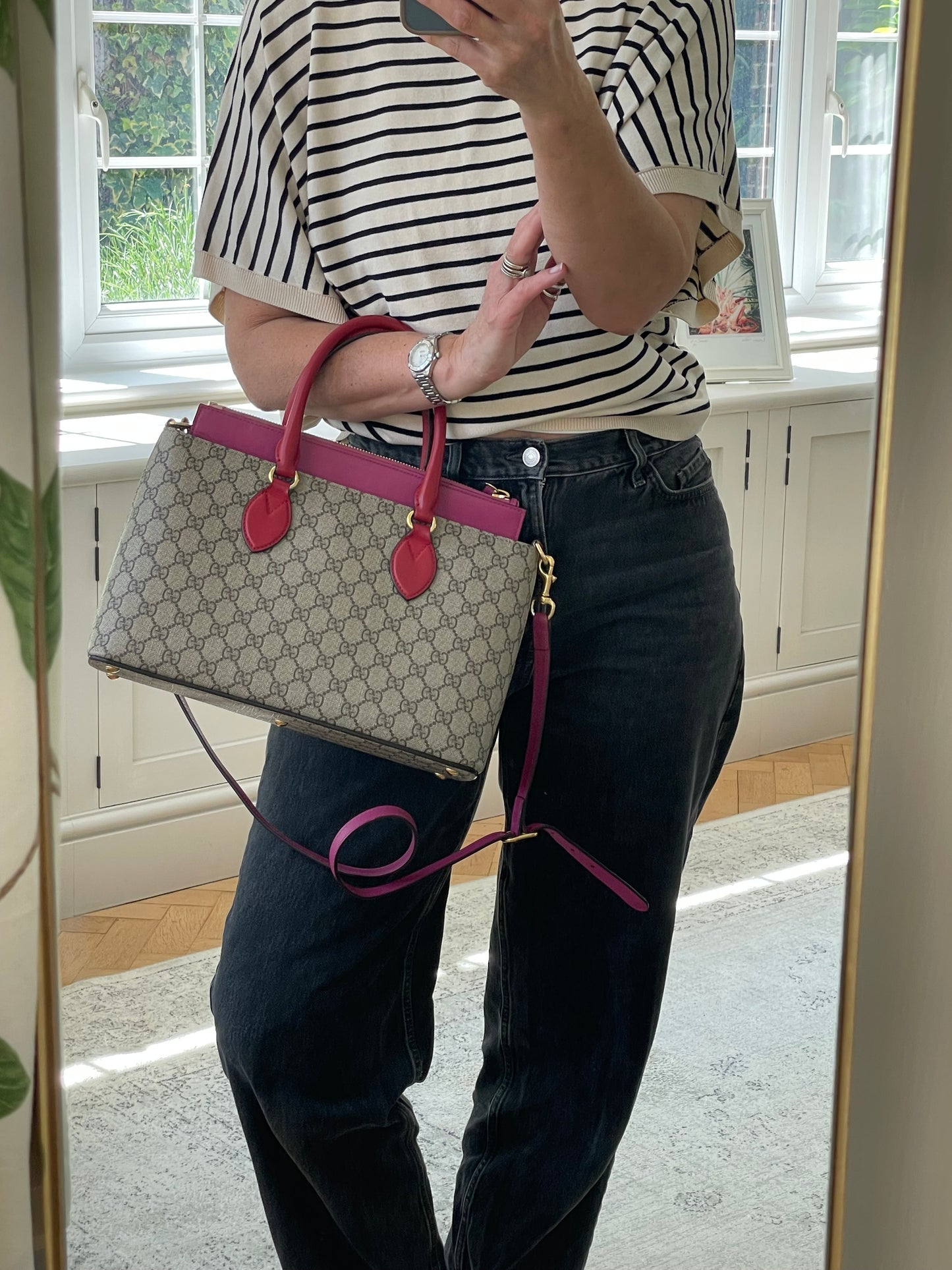 Preloved Gucci Supreme Monogram Tote Bag
