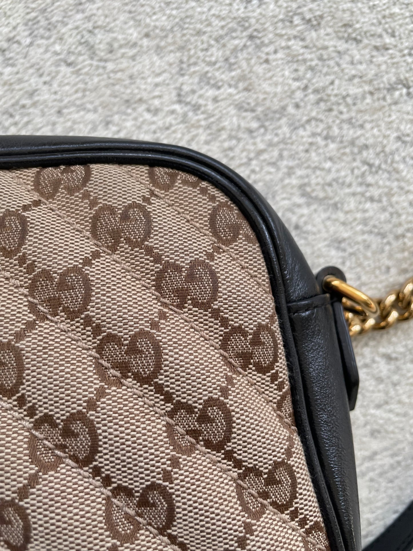 Preloved Gucci Matelasse Diagonal GG Marmont Bag, Small