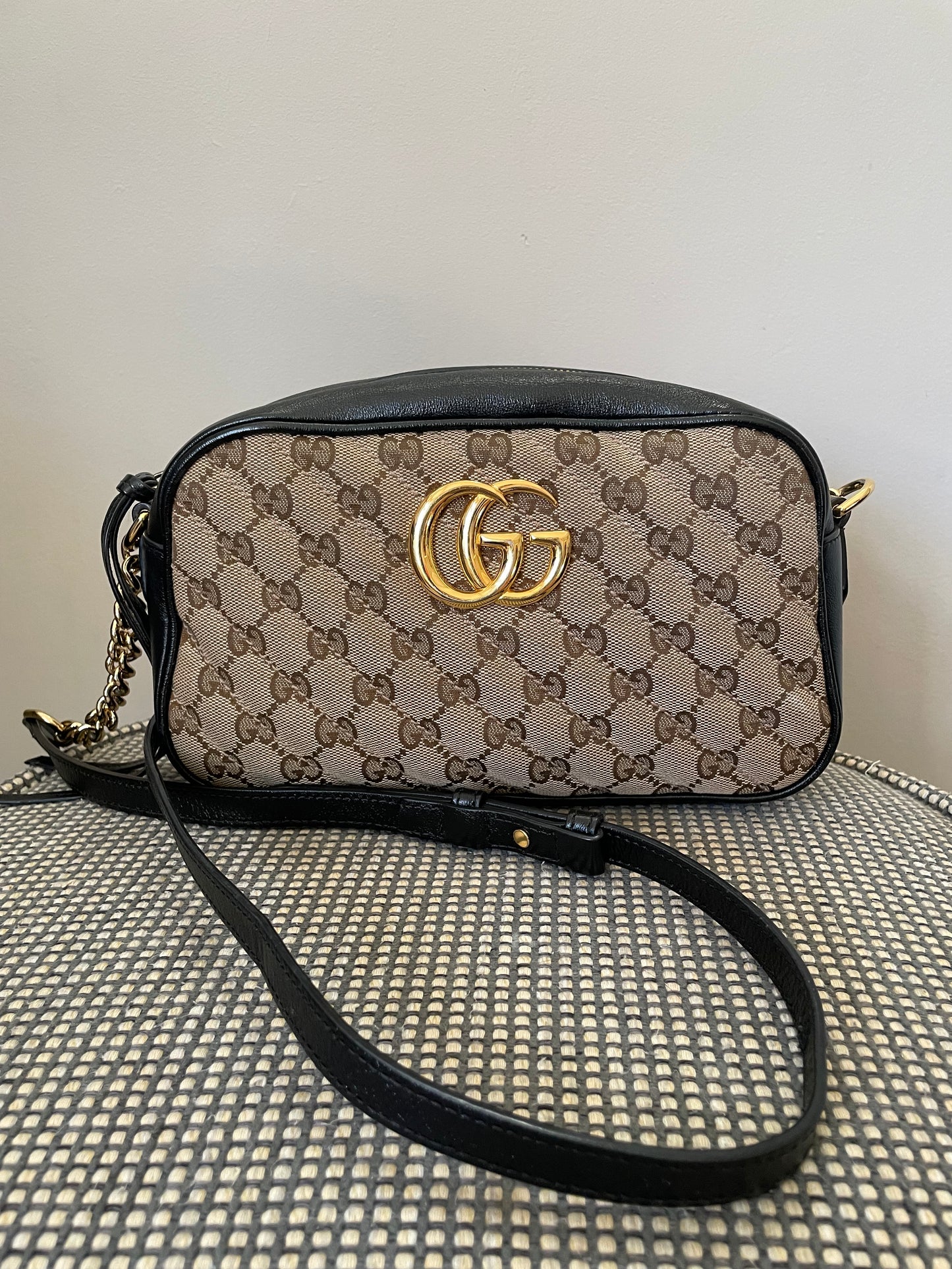 Preloved Gucci Matelasse Diagonal GG Marmont Bag, Small