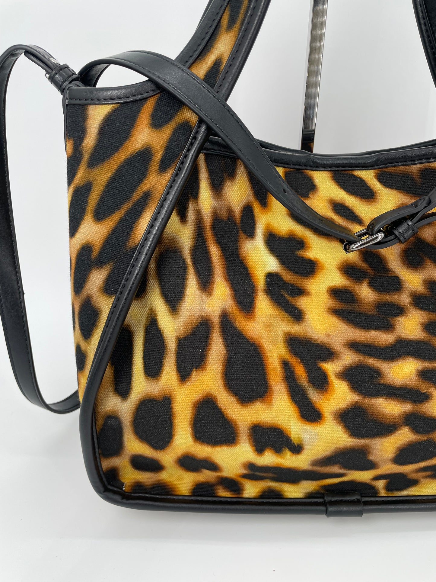 Preloved Stella McCartney Leopard Print Studded Tote Bag