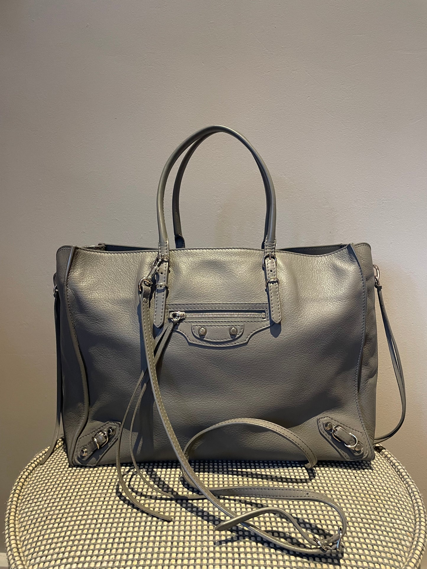 Preloved Balenciaga Papier Side Zip Tote, Medium