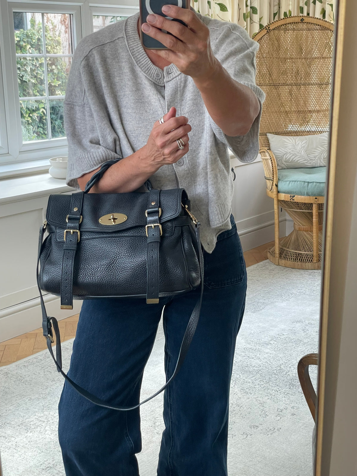Preloved Mulberry Alexa Satchel Bag, Medium
