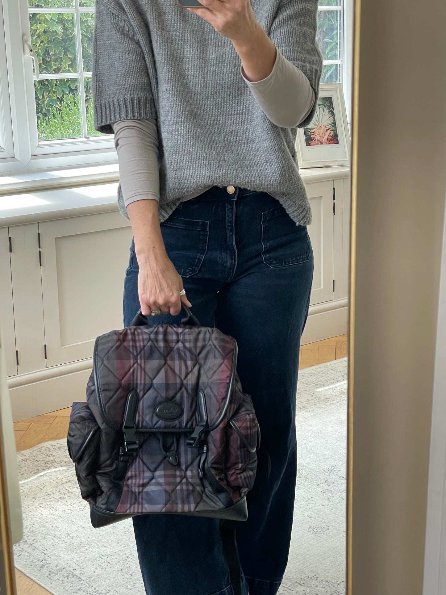 Preloved Mulberry Heritage Check Backpack