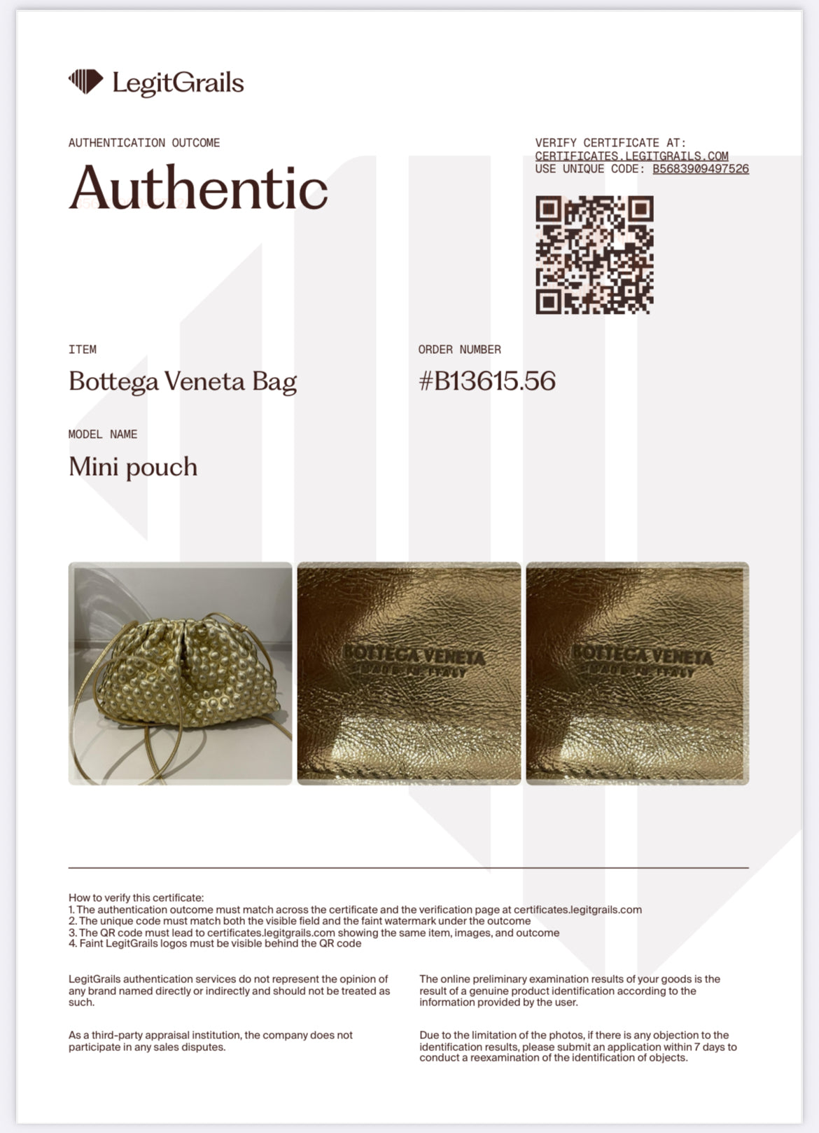 Preloved Bottega Veneta Metallic Bubble Pouch, Mini