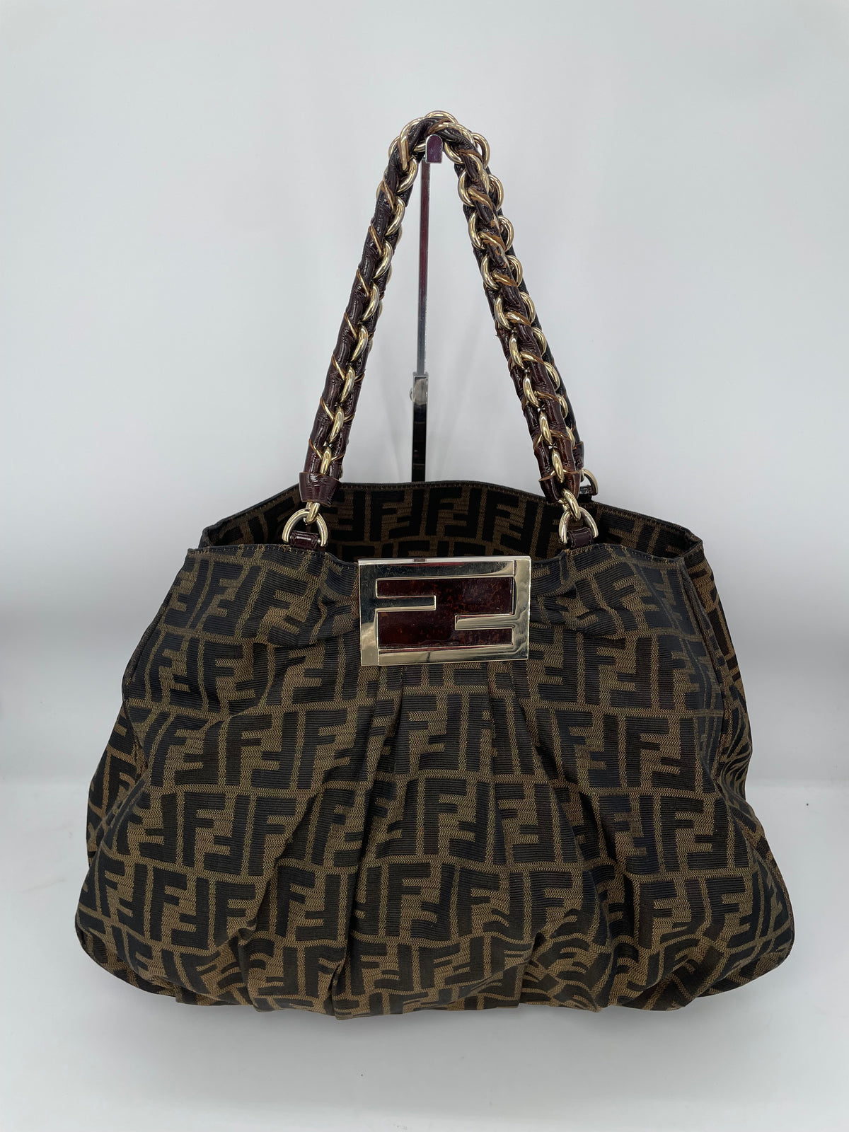 Preloved Fendi Zucca Mia Tote Bag, Large