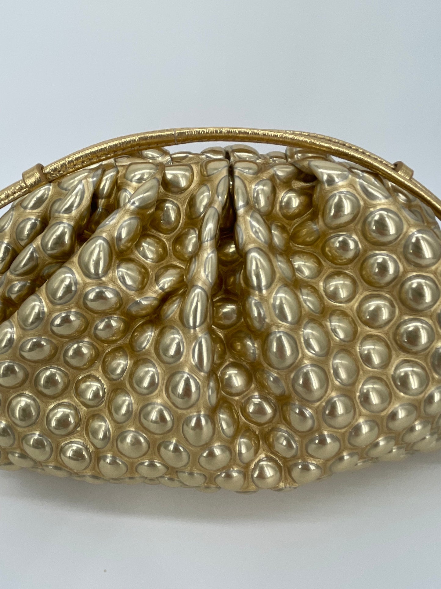 Preloved Bottega Veneta Metallic Bubble Pouch, Mini
