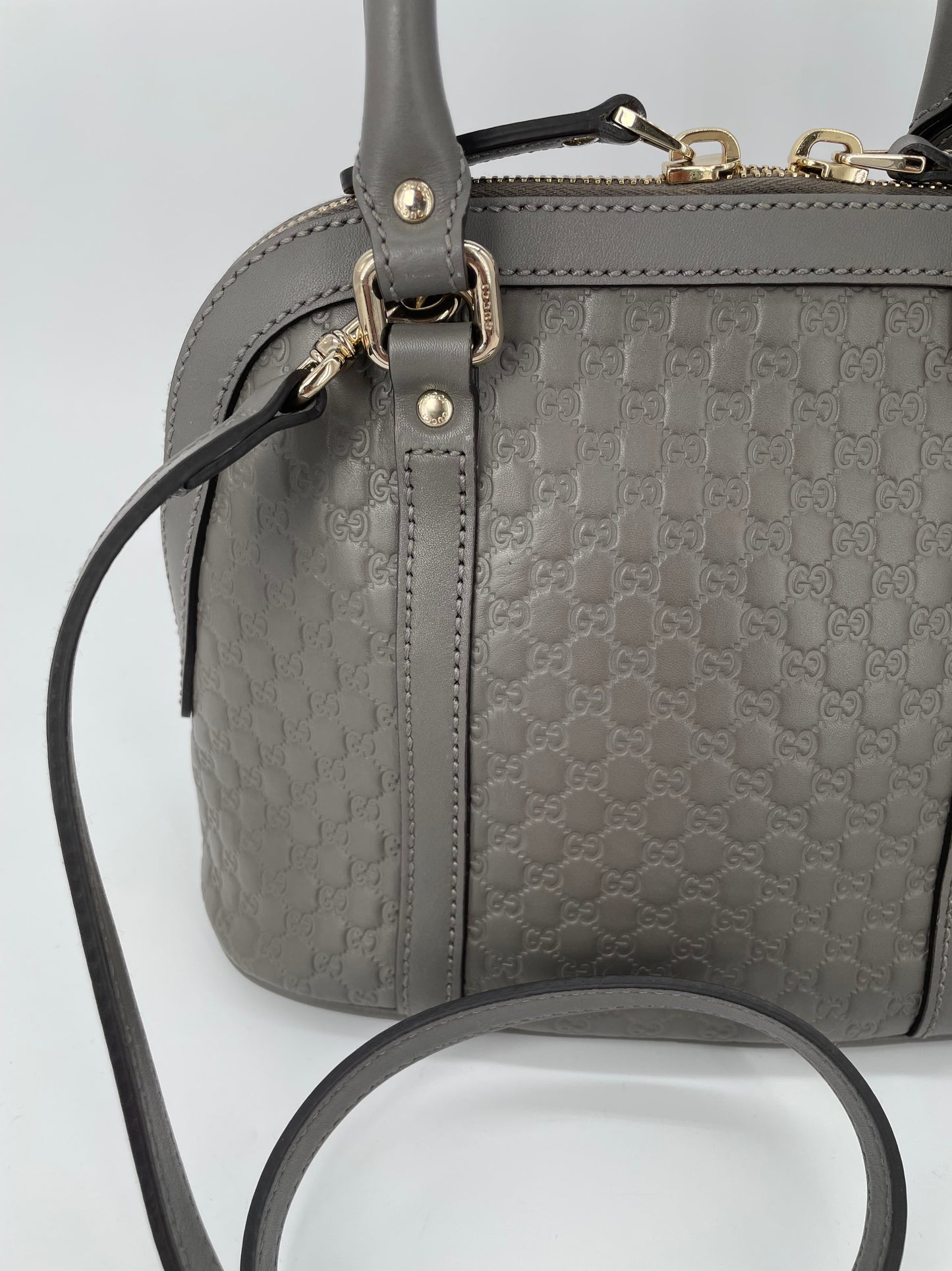Preloved Gucci Guccissima Dome Shoulder Bag, Mini