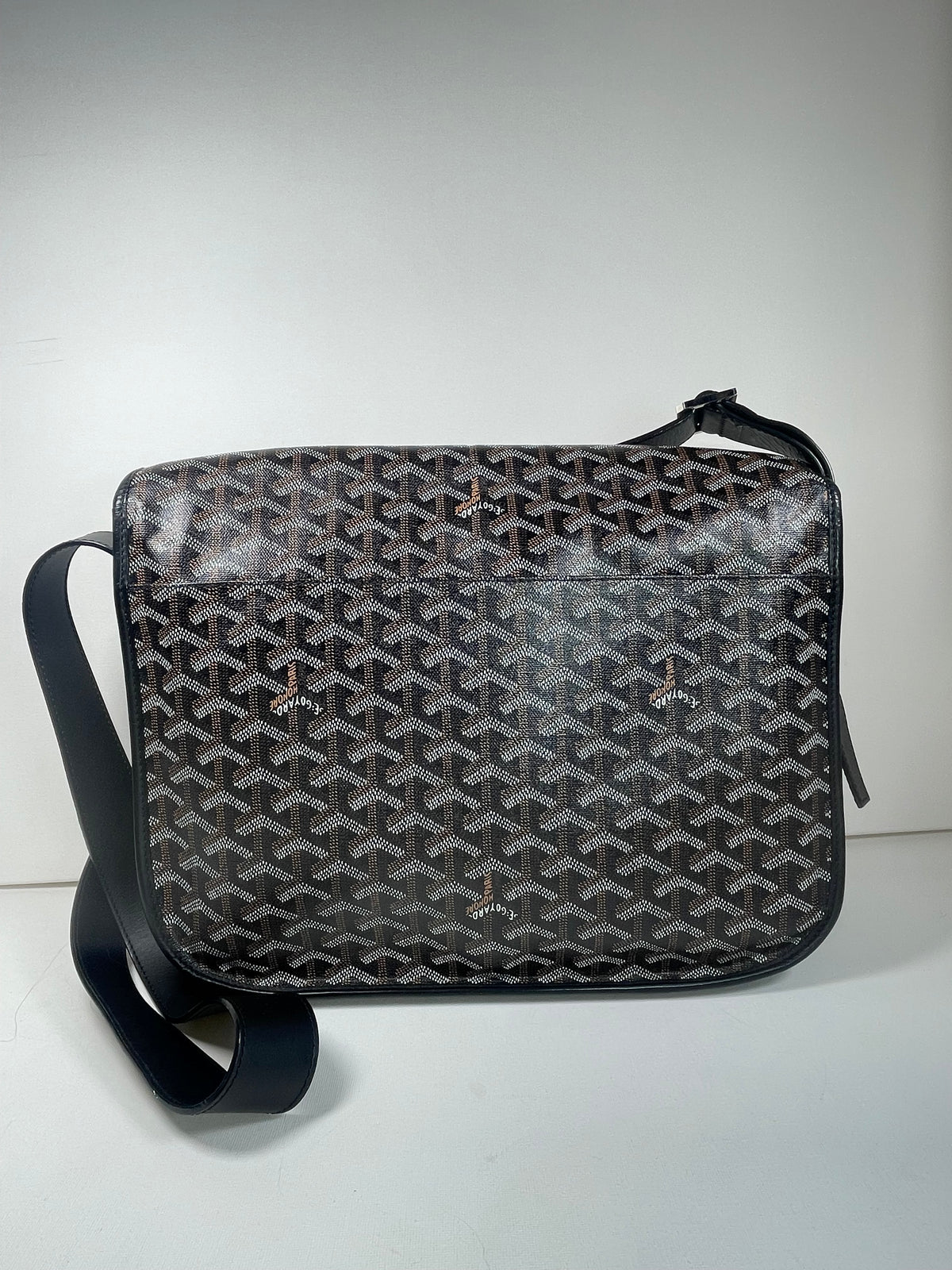 Preloved Goyard Goyardine Belvedere Messenger Bag, GM