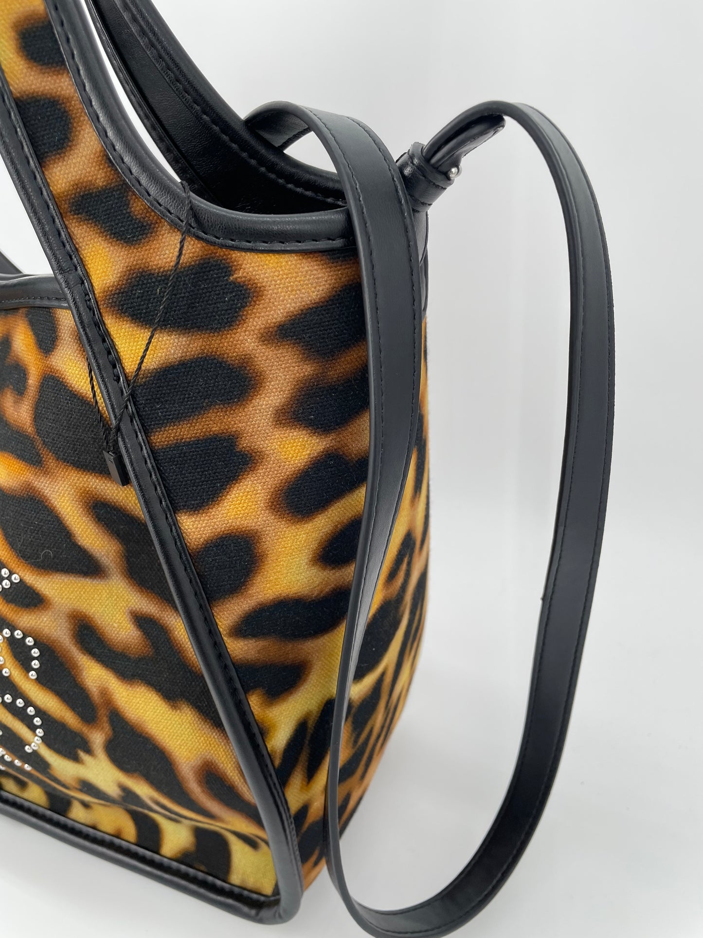 Preloved Stella McCartney Leopard Print Studded Tote Bag