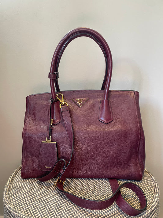 Preloved Prada Vitello Daino Tote Bag