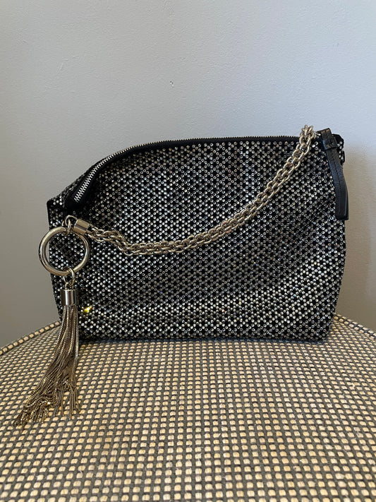 Preloved Jimmy Choo Sequin studded Crystal Tassel Callie Clutch