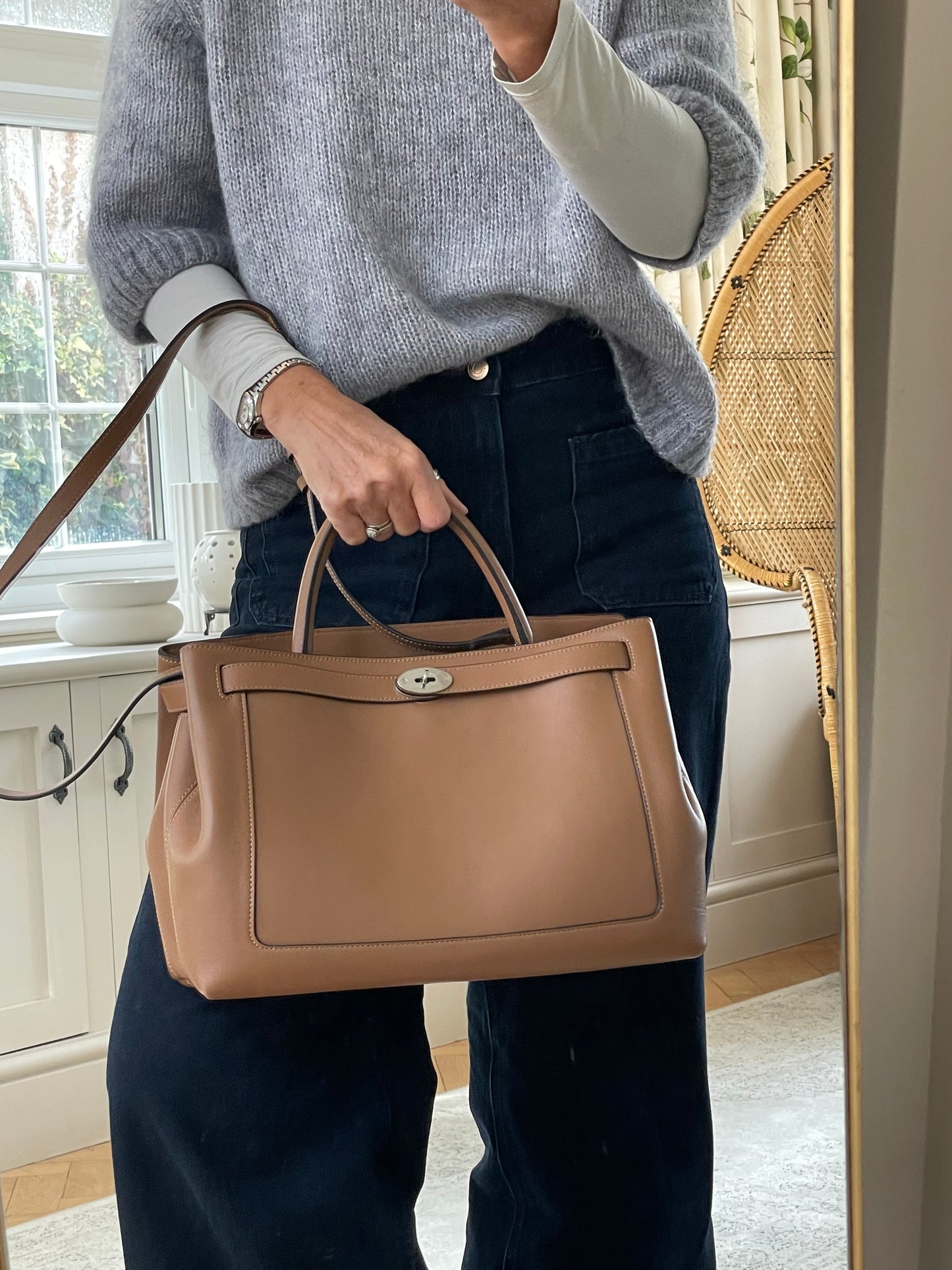 Preloved Mulberry Islington Belted Tote Bag, Large