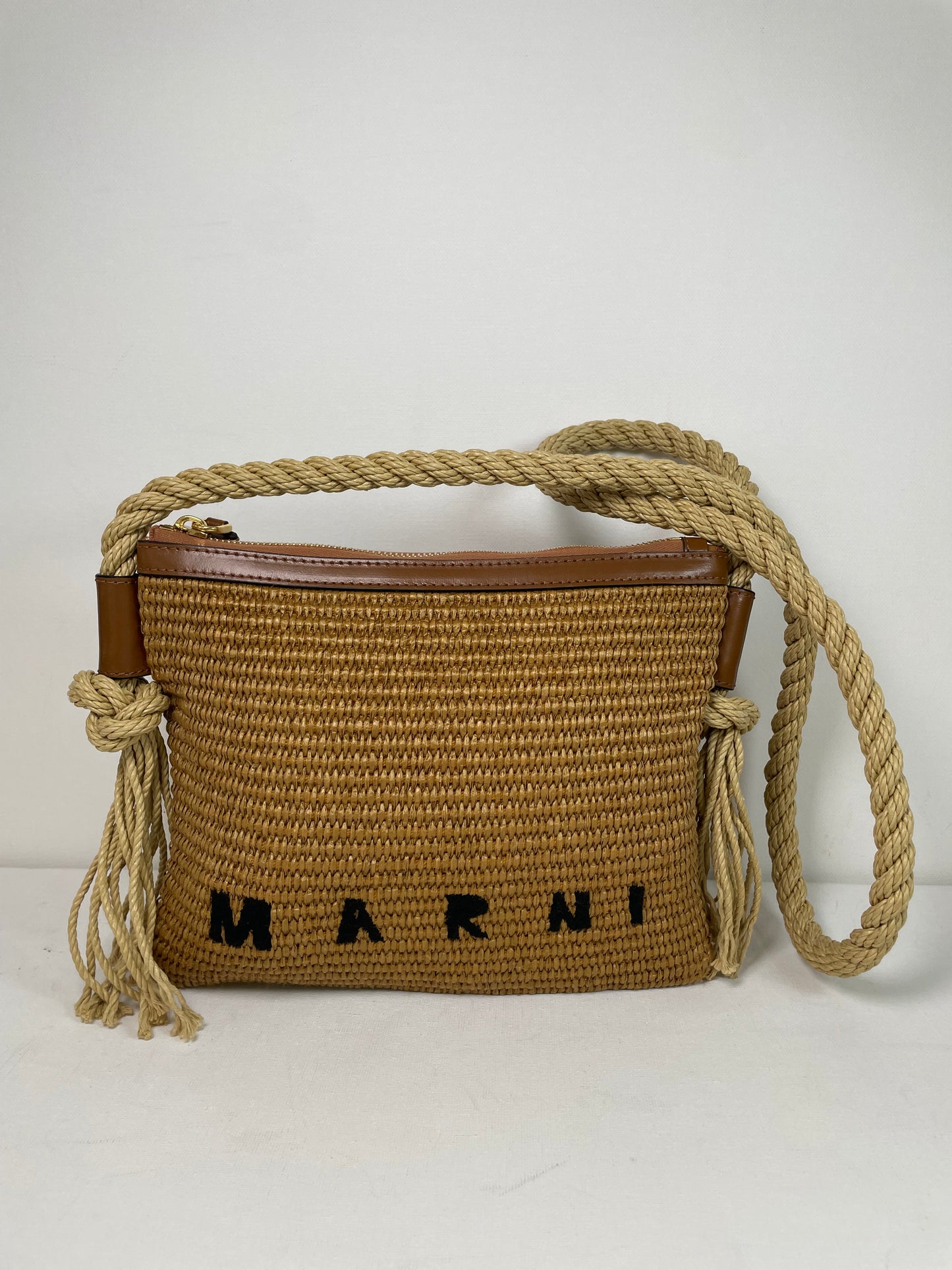 Preloved Marni Marcel Raffia Shoulder Bag