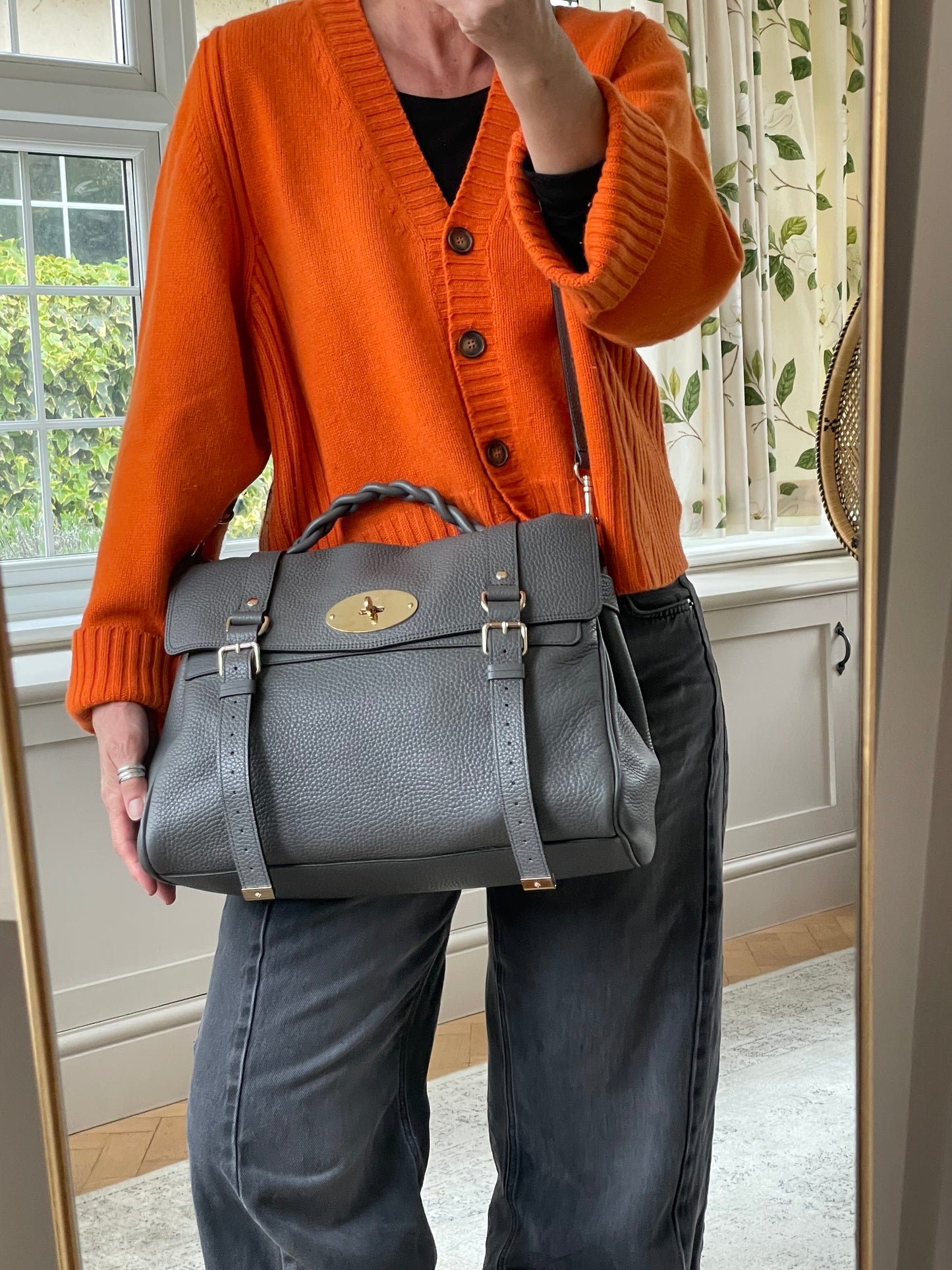 Preloved Mulberry Alexa Satchel Bag, Oversized