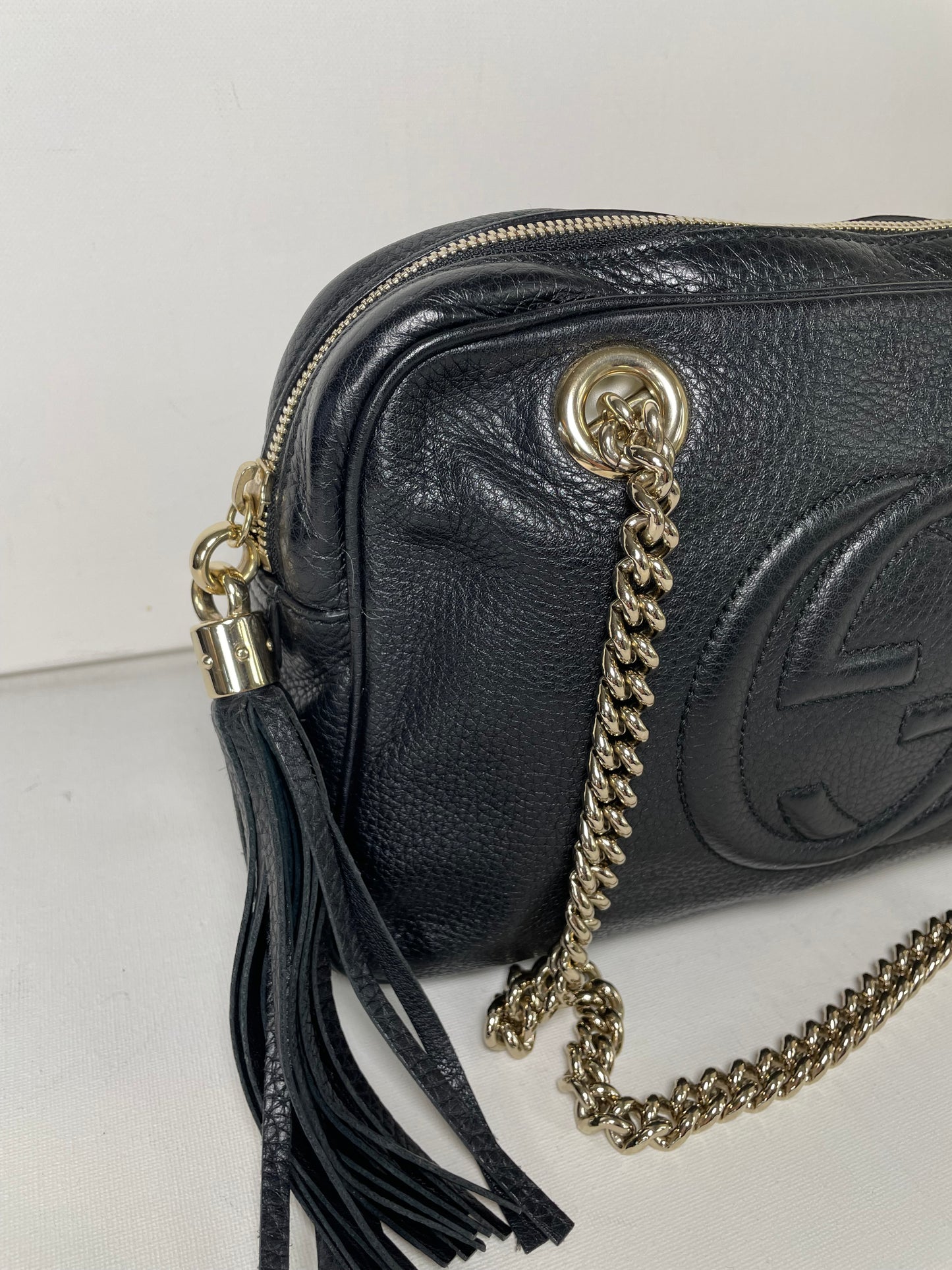Preloved Gucci Chain Bowling Bag, Small