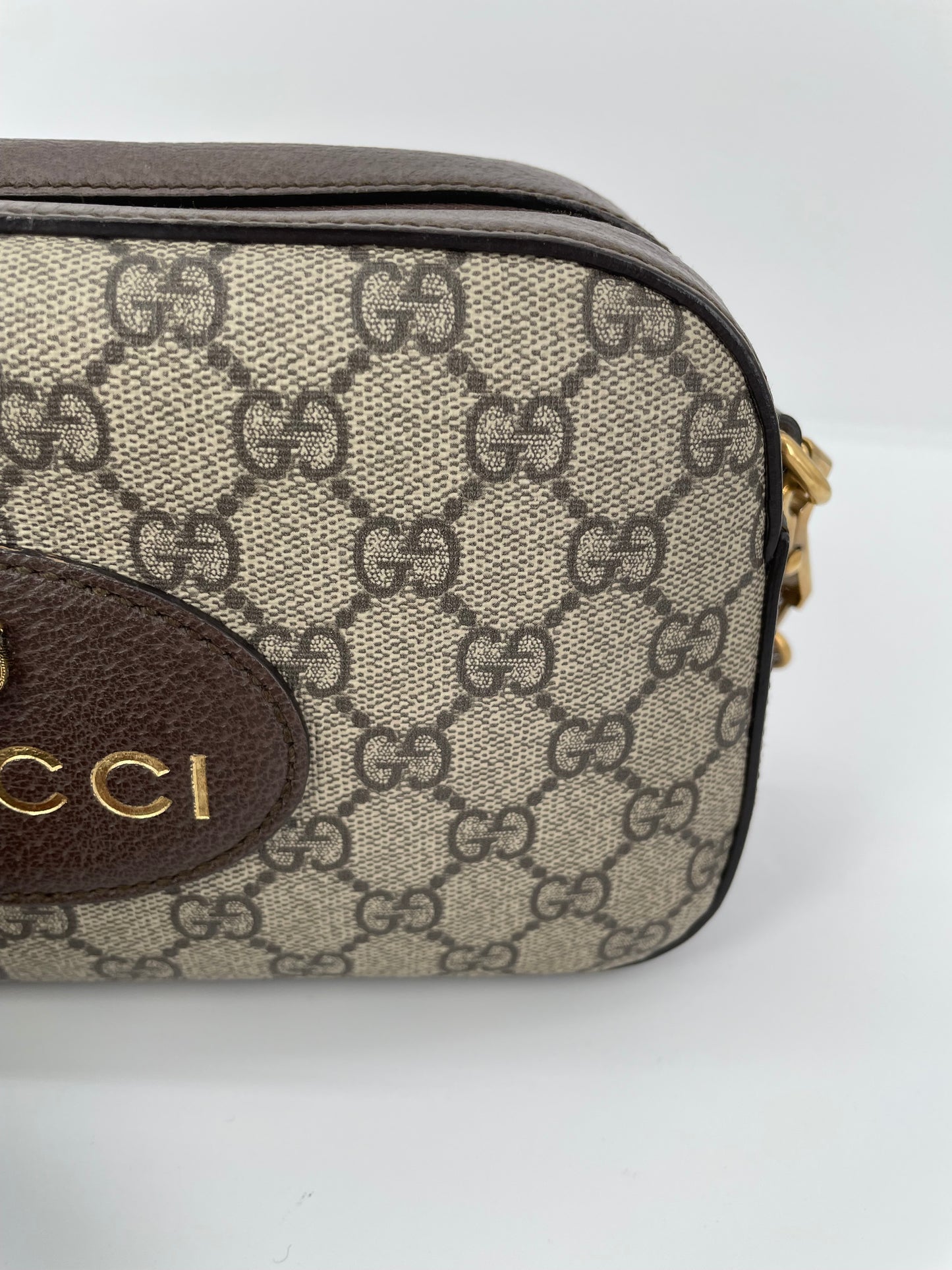 Preloved Gucci GG Supreme Monogram Web Neo Vintage Shoulder Bag