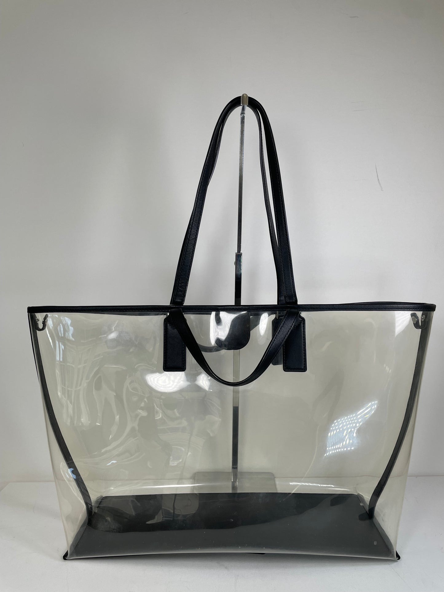 Preloved MCM Glitch Logo Shopping Tote, Large