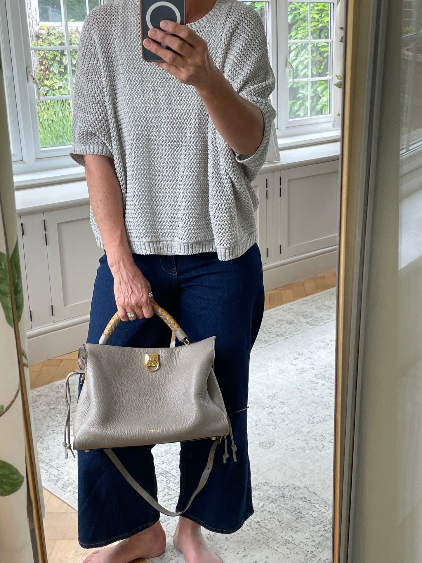Preloved Mulberry Iris Two Way Tote, Large