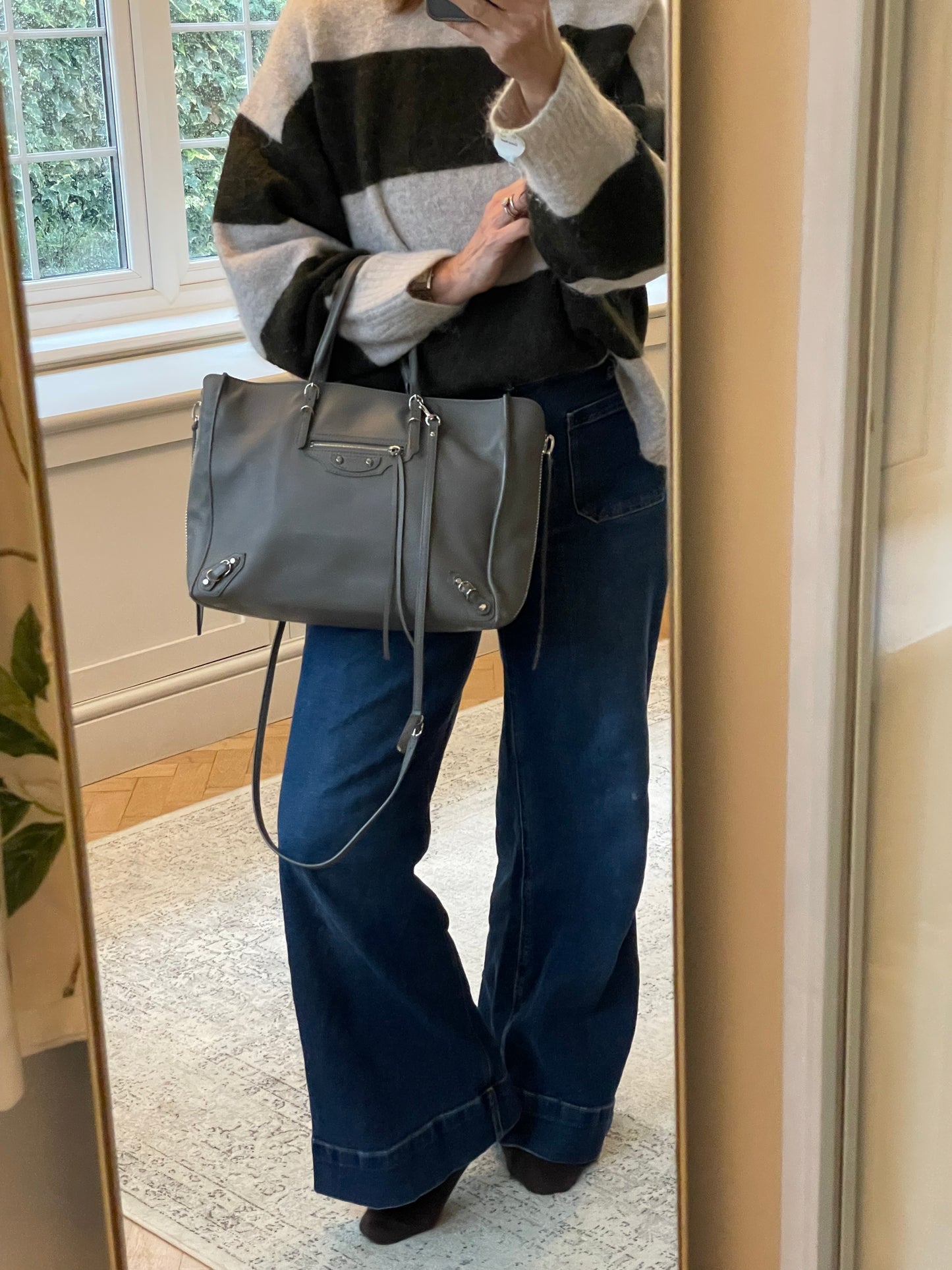 Preloved Balenciaga Papier Side Zip Tote, Medium