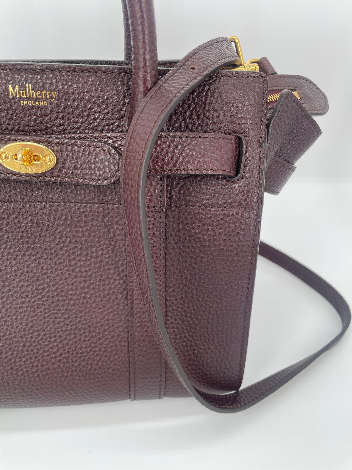 Preloved Mulberry Zipped Bayswater Crossbody Tote, Mini