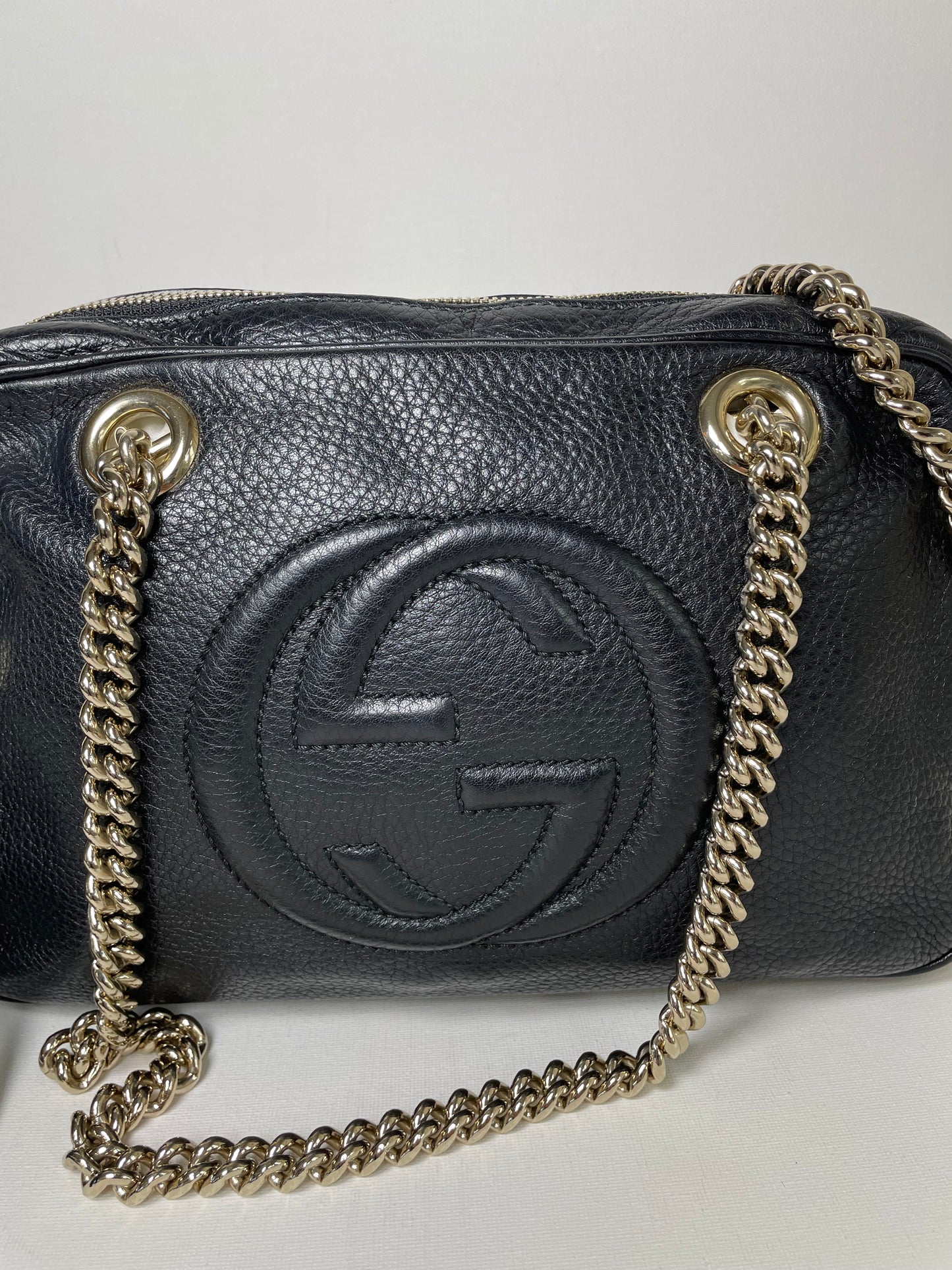Preloved Gucci Chain Bowling Bag, Small
