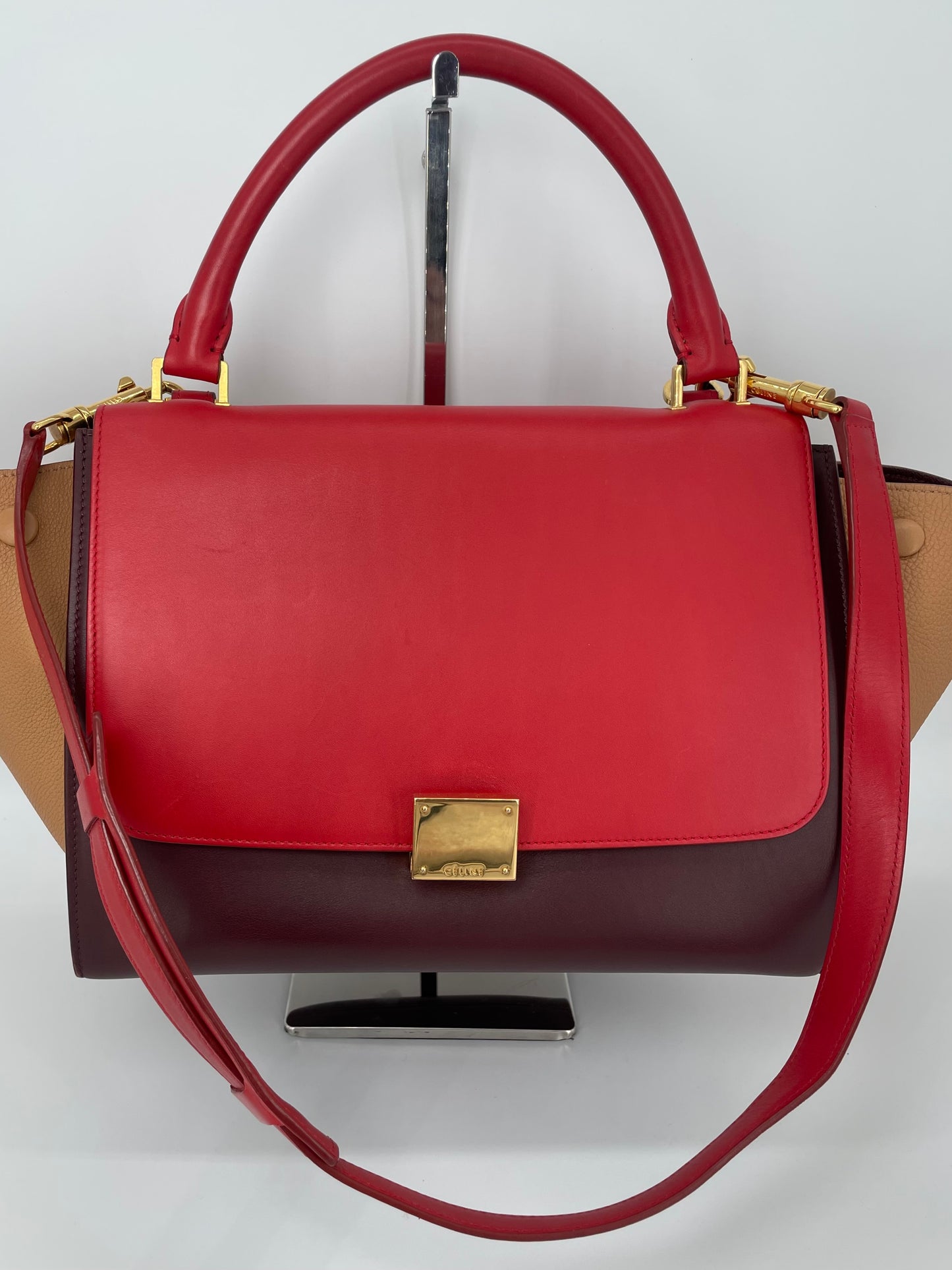 Preloved Celine Trapeze Satchel Bag, Small