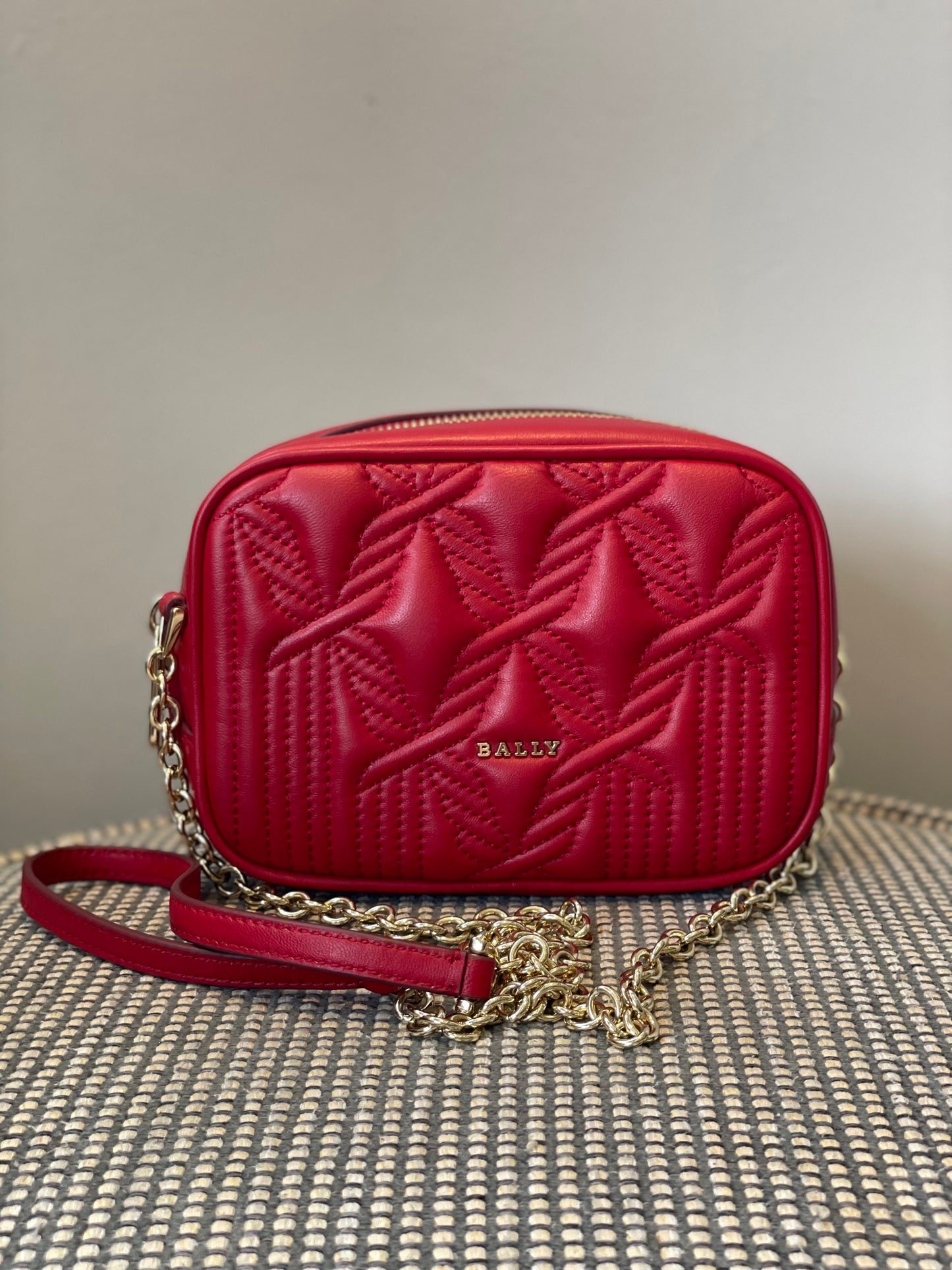 Preloved Bally Quilted Shoulder Bag