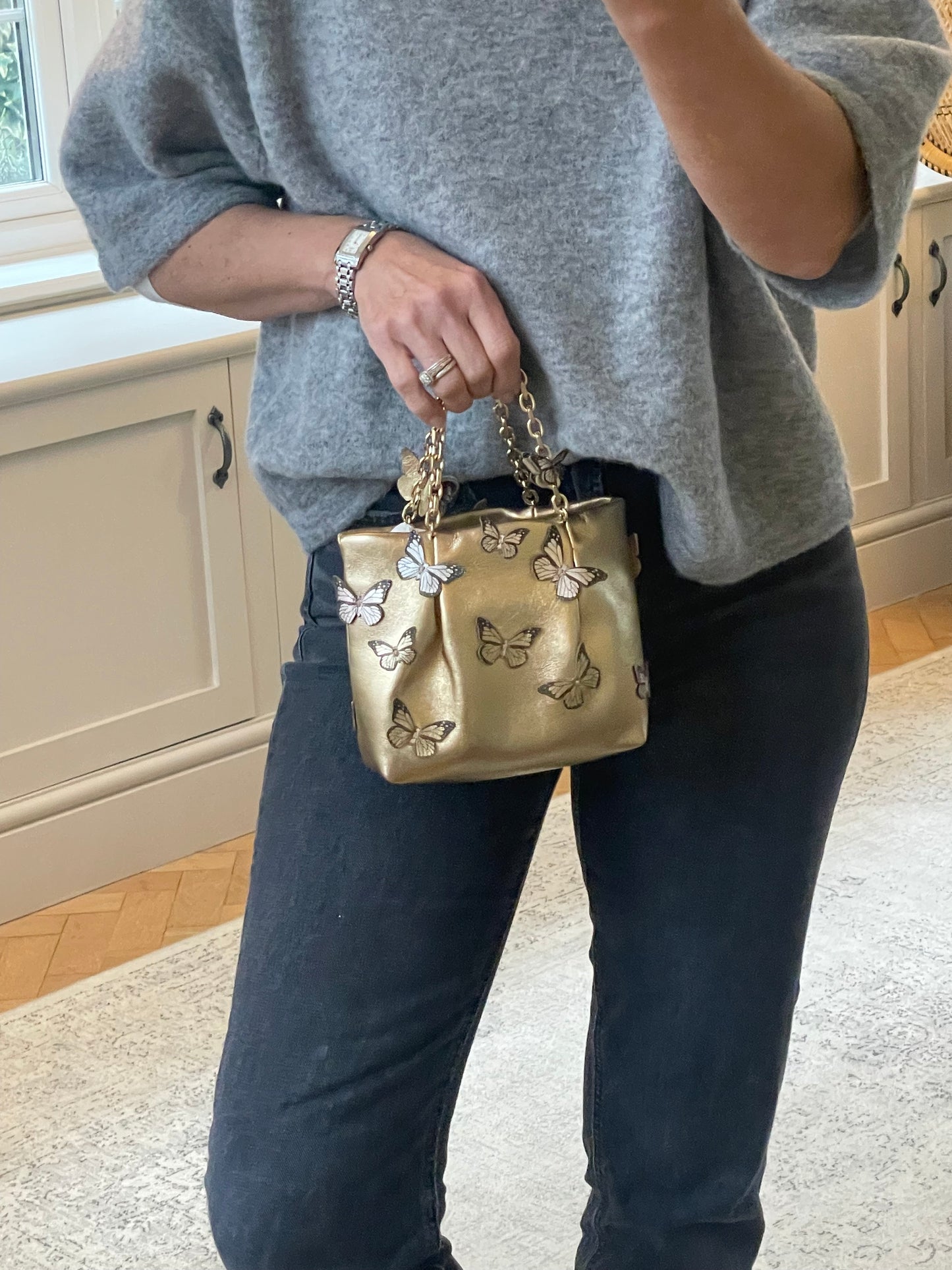 Preloved Aquazzura Papillion Tote Bag, Mini