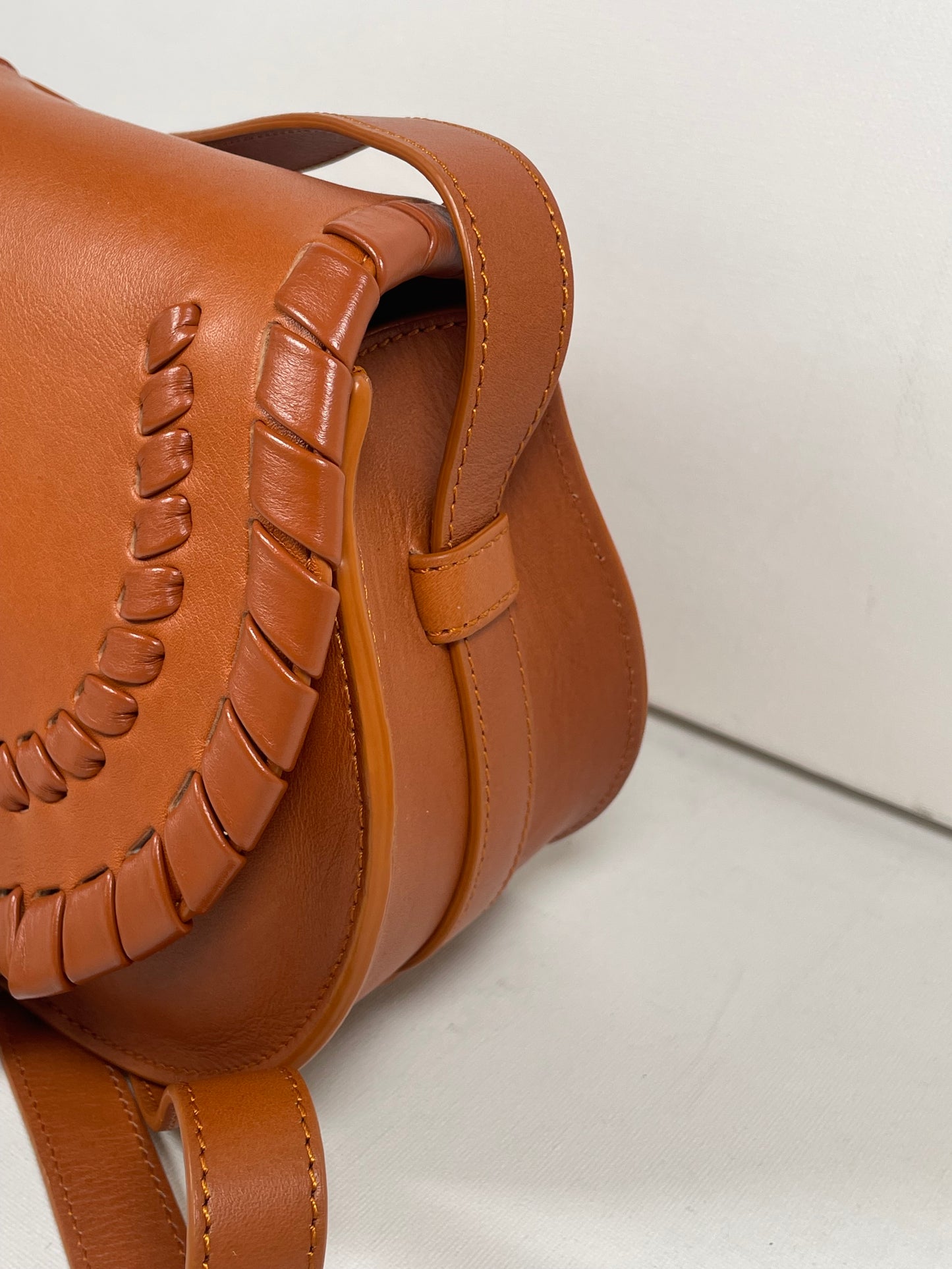 Preloved Chloe Marcie Oversized Stitched Crossbody Bag, Small