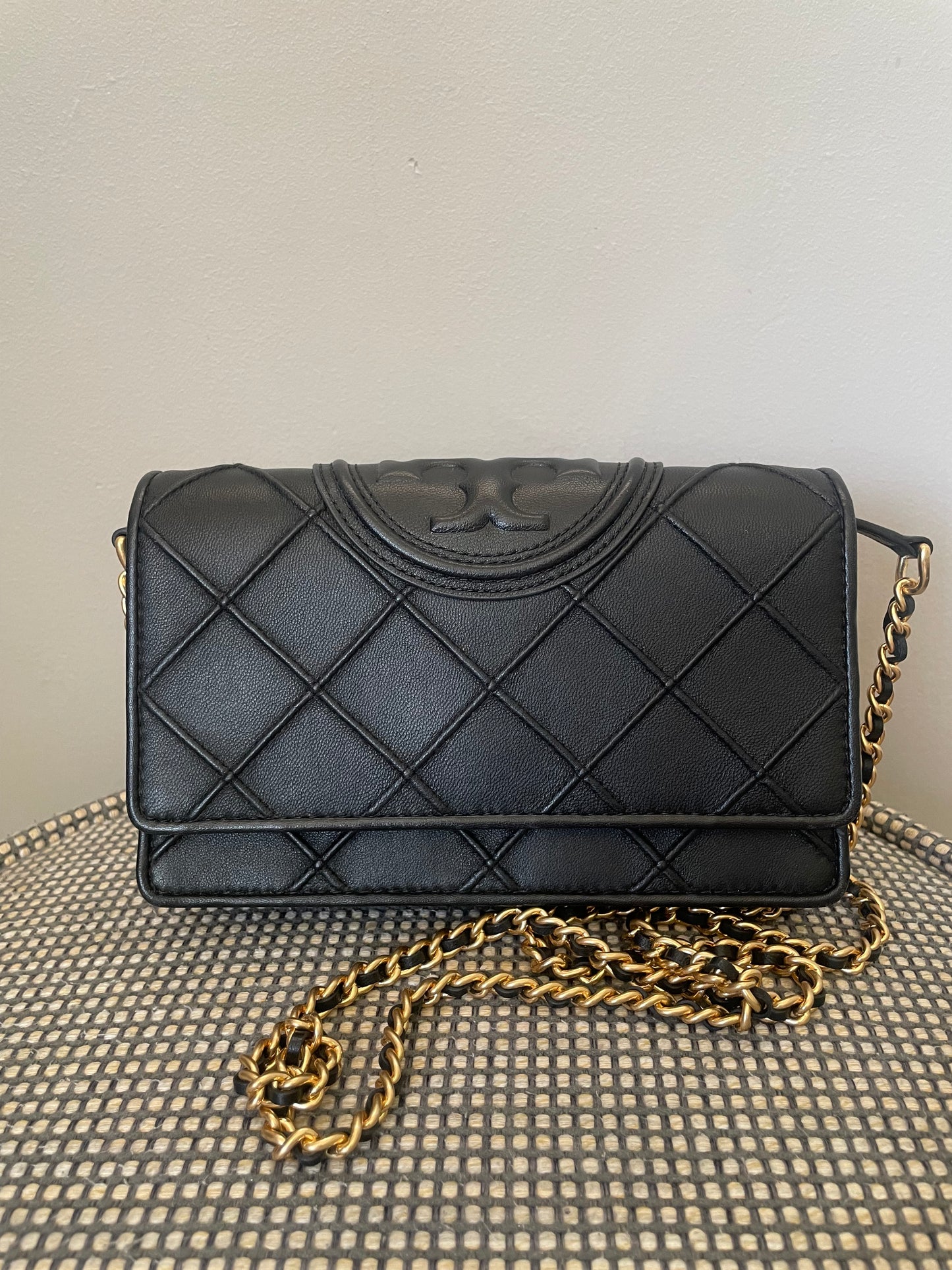 Preloved Tory Burch Fleming Soft Chain Wallet
