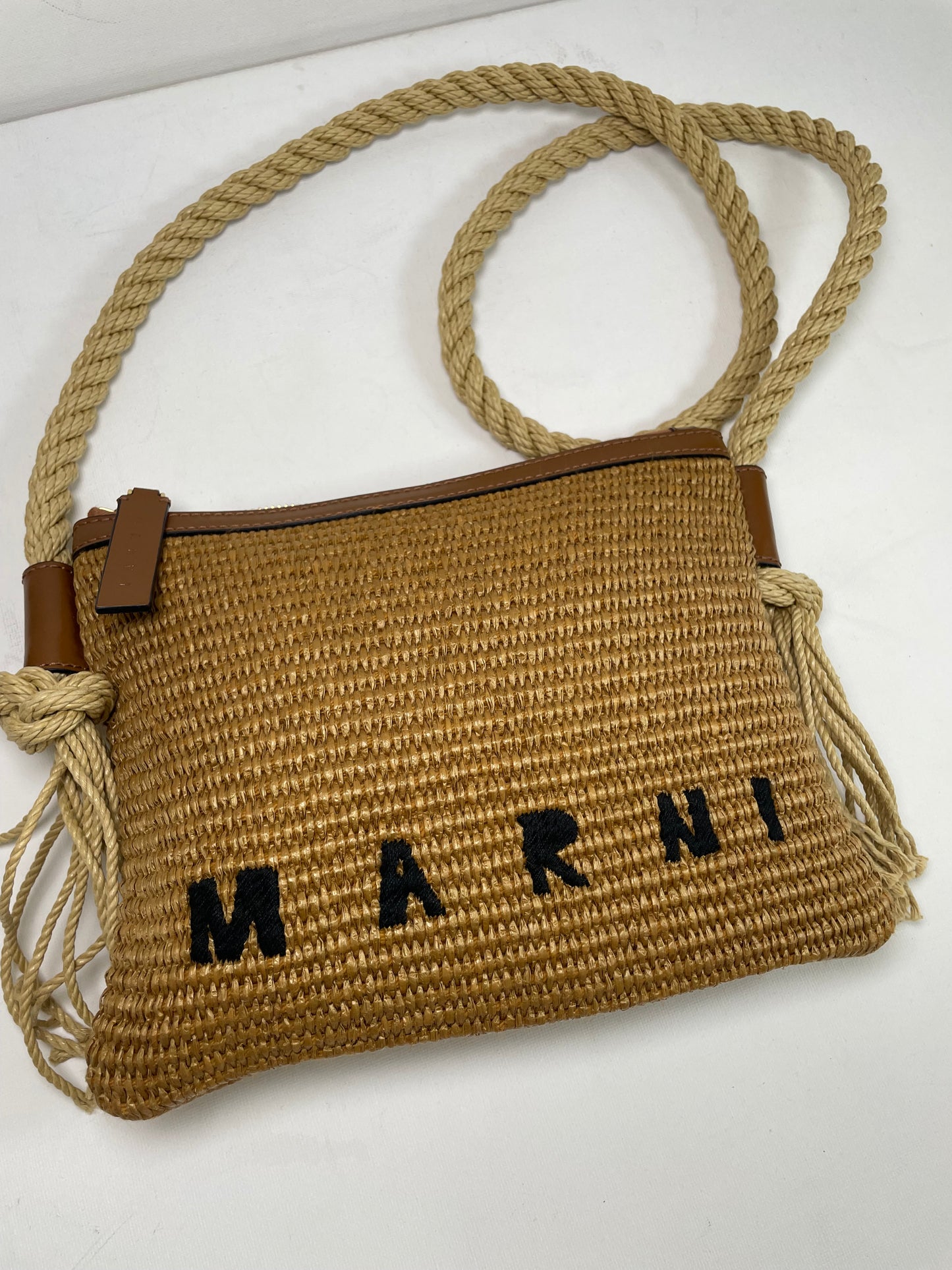 Preloved Marni Marcel Raffia Shoulder Bag