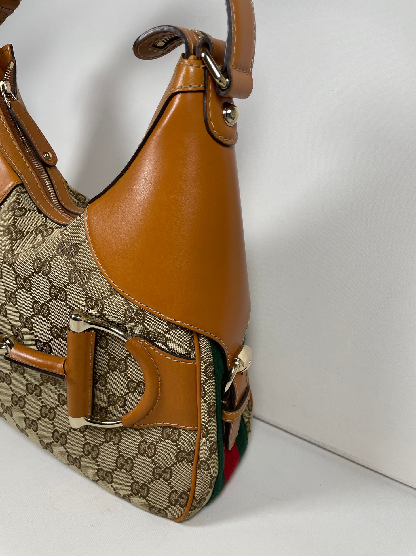 Preloved Gucci GG Heritage Horsebit Hobo Bag