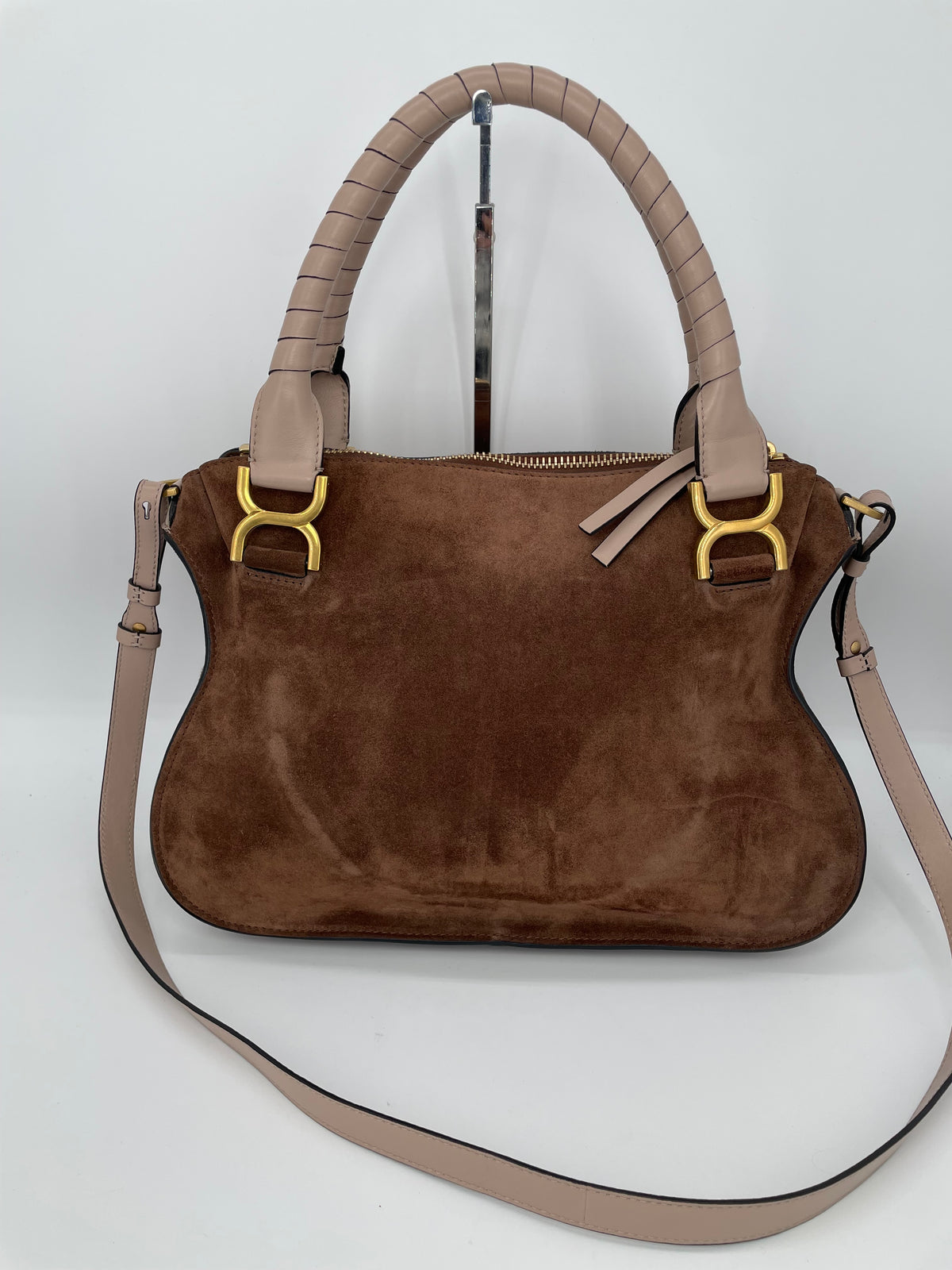 Preloved Chloe Marcie Two Handle Satchel Bag with Long Strap