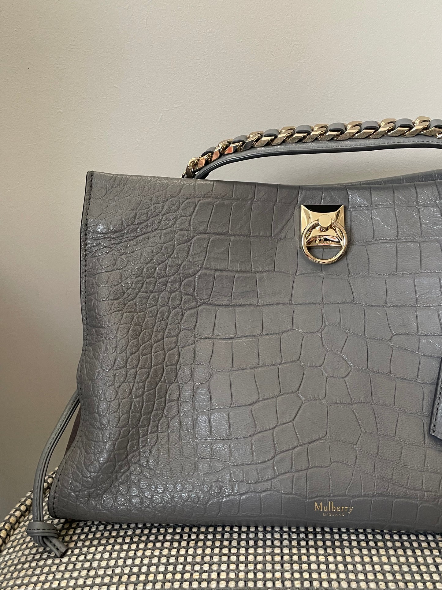 Preloved Mulberry Iris Top Handle Bag, Large