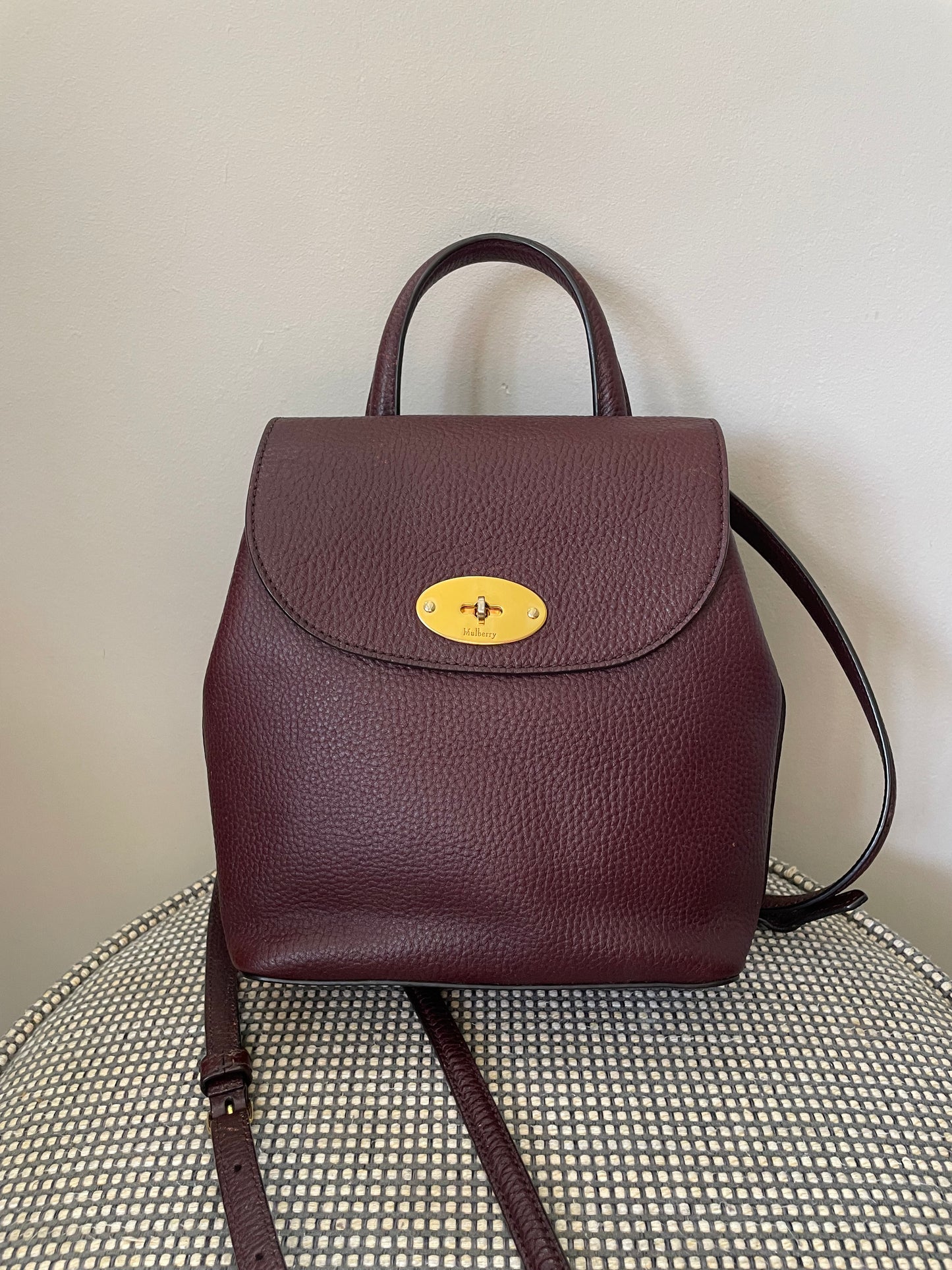 Preloved Mulberry Calfskin Bayswater Backpack, Mini