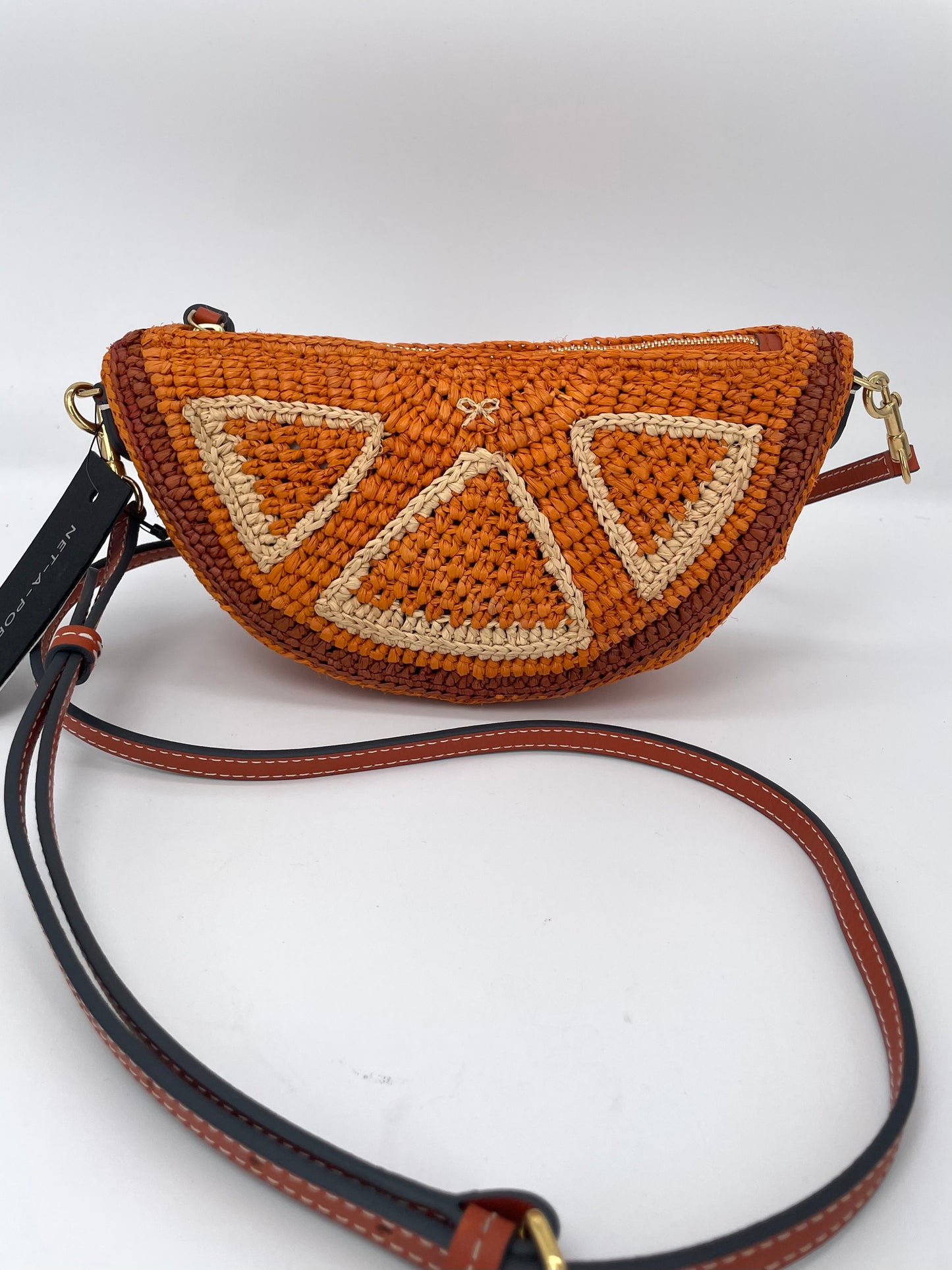 Preloved Anya Hindmarch Raffia Shoulder Bag, Clutch