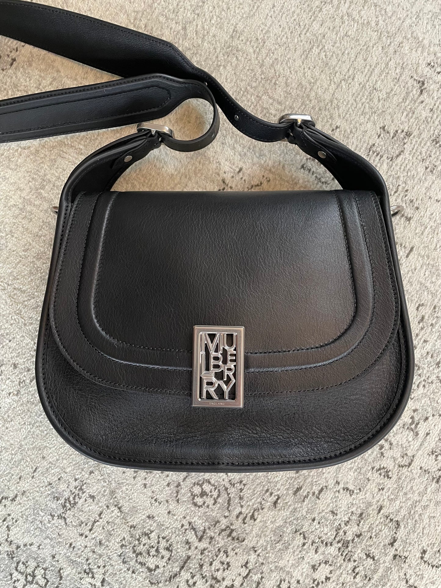 Preloved Mulberry Sadie Satchel Shoulder Bag, Large