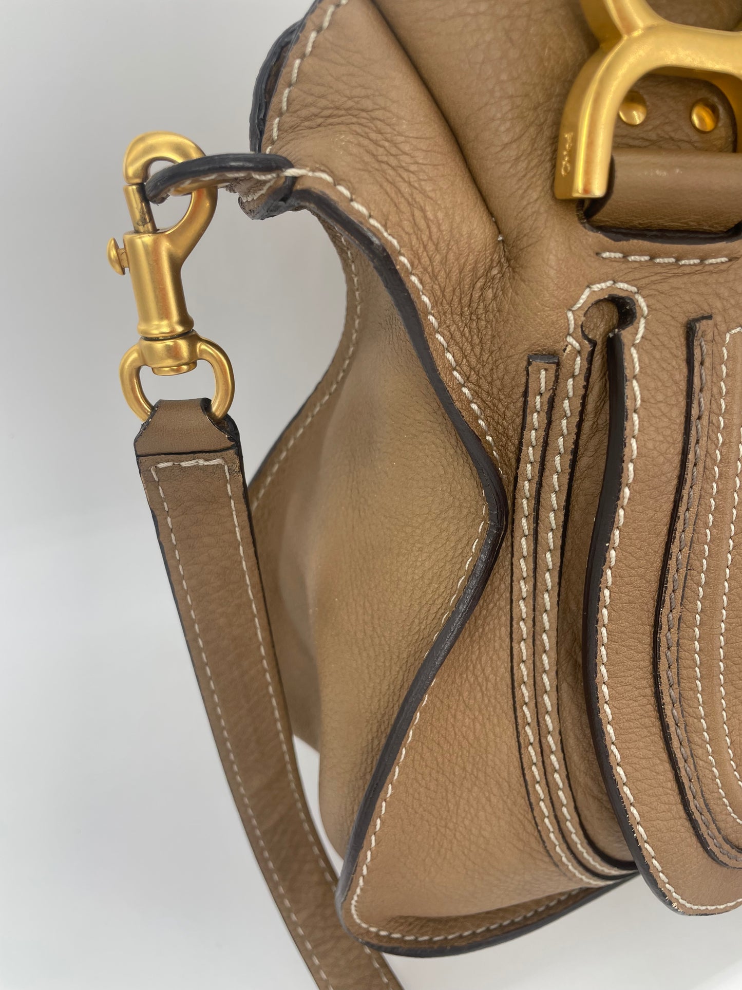 Preloved Chloe Marcie Satchel Bag with long strap, Medium