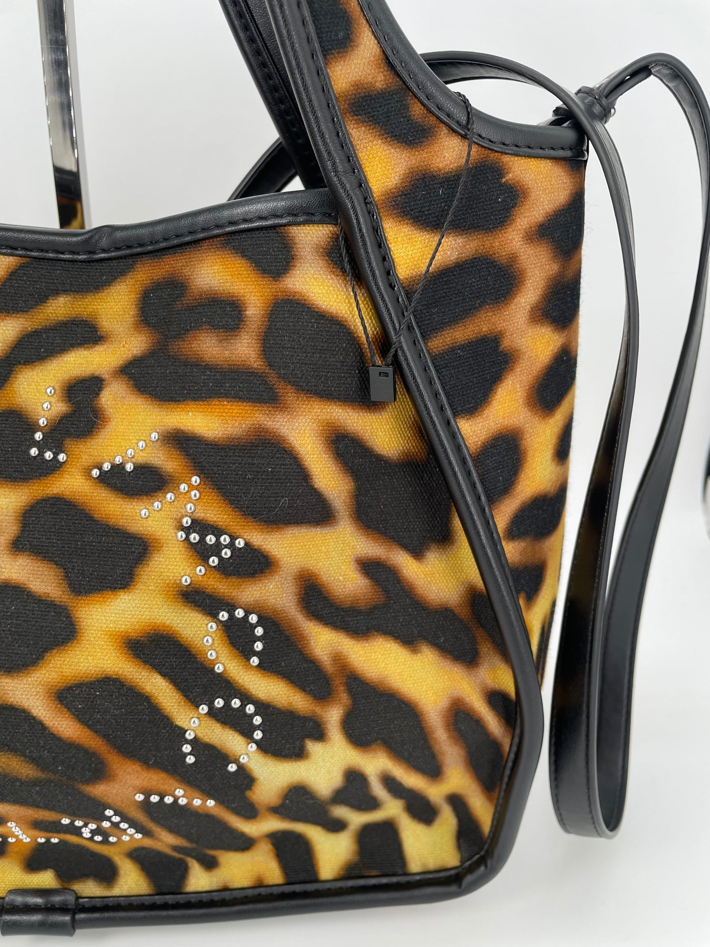Preloved Stella McCartney Leopard Print Studded Tote Bag