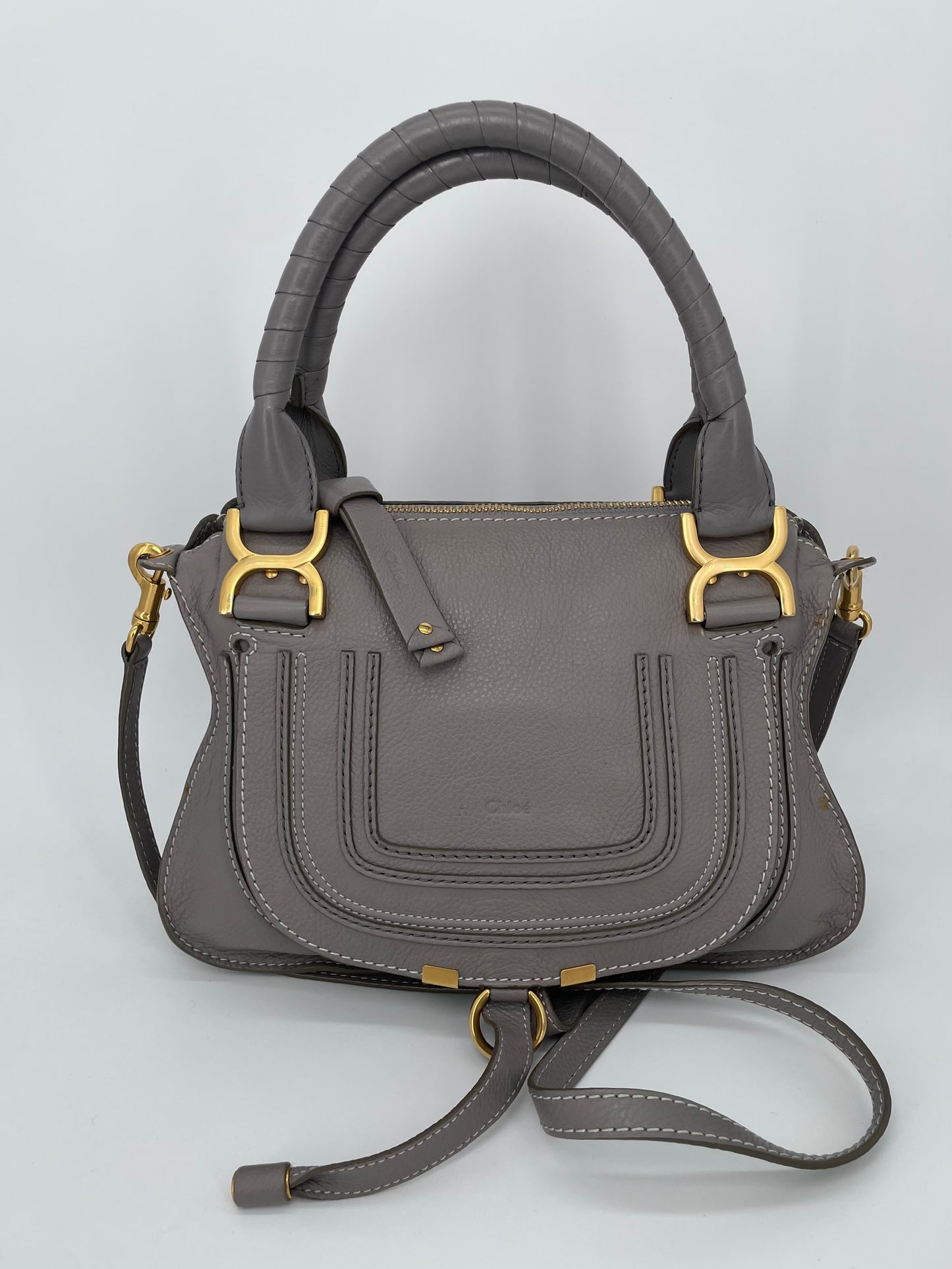 Preloved Chloe Marcie Satchel Bag with Long Strap, Small