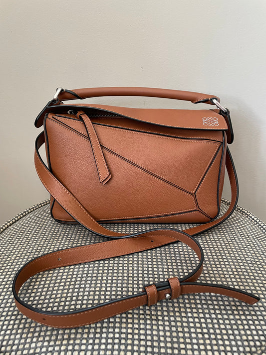 Preloved Loewe Puzzle Shoulder Bag, Small