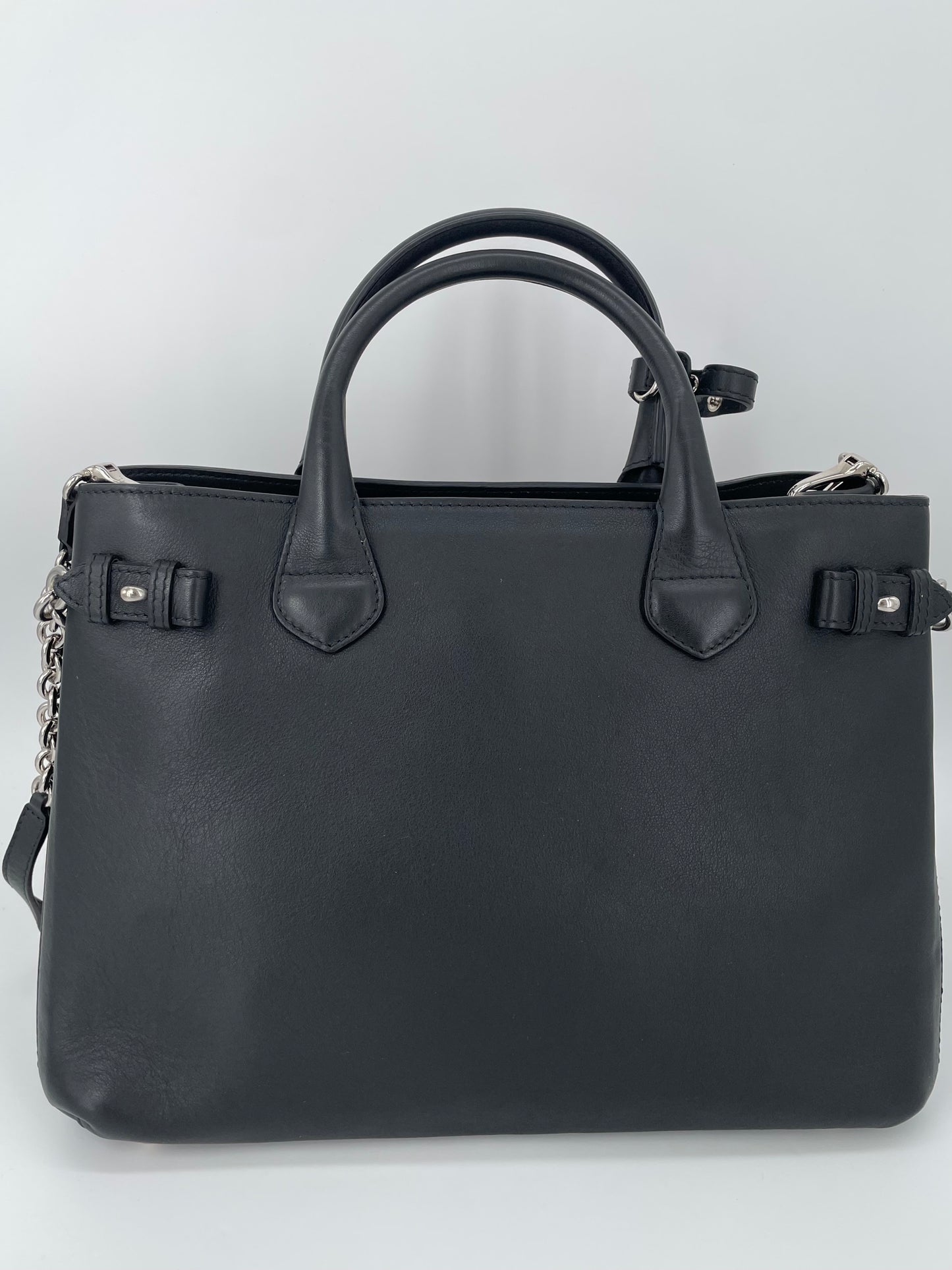 Preloved Burberry Banner Two Way Tote Bag, Medium