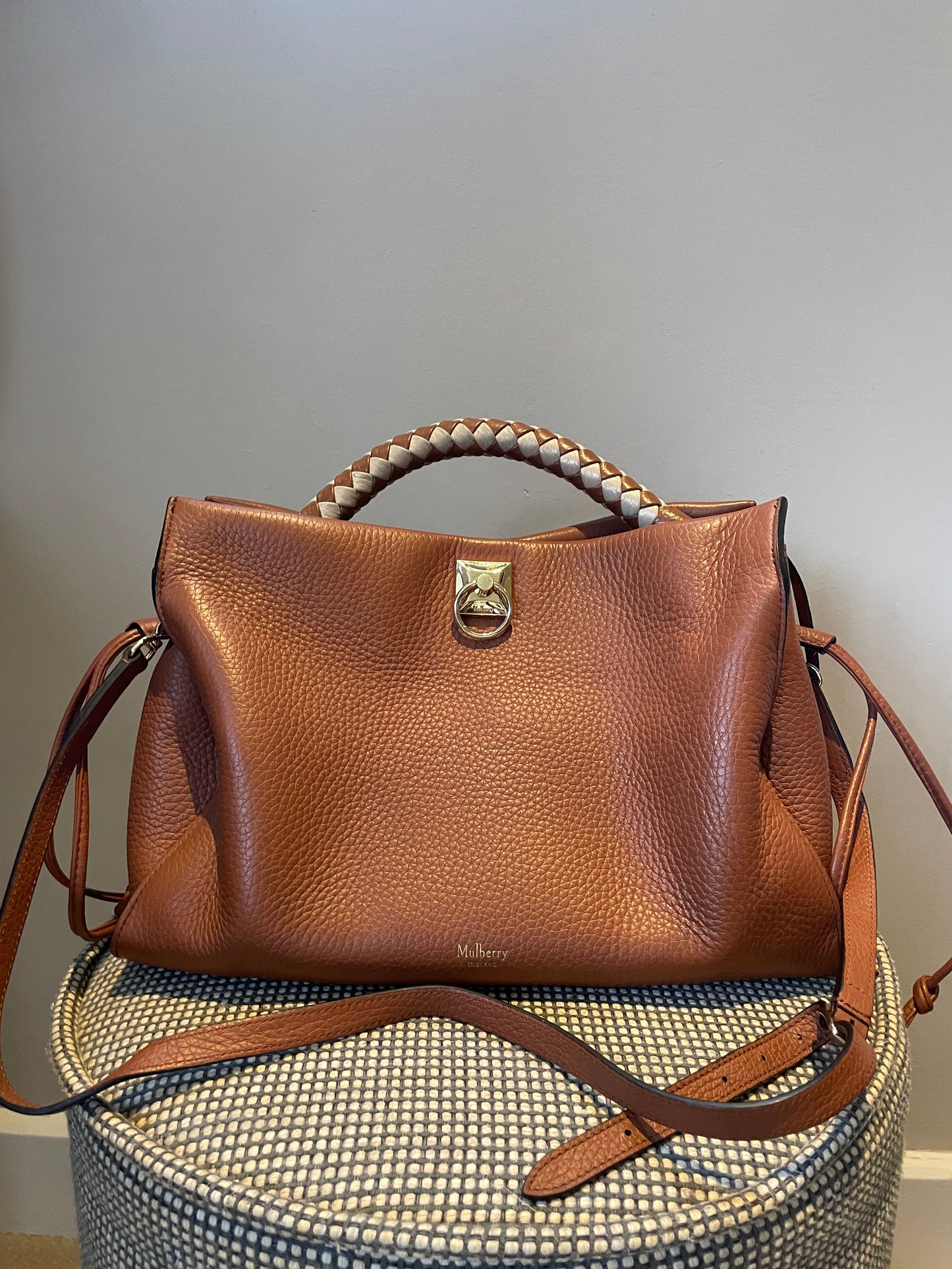 Preloved Mulberry Iris Top Handle Tote Bag, Large